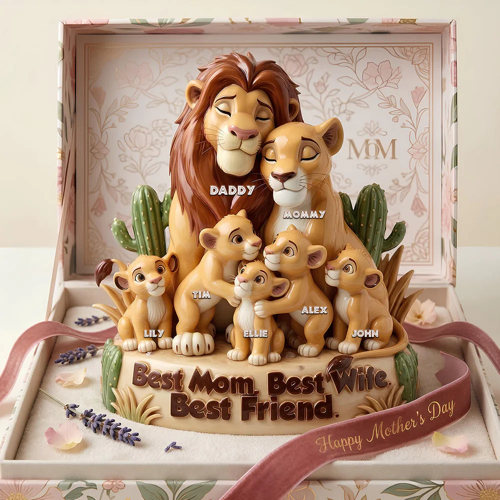 Best Lion Mom - Personalized Acrylic Plaque - Gifts For Mom VD01 - Image 2