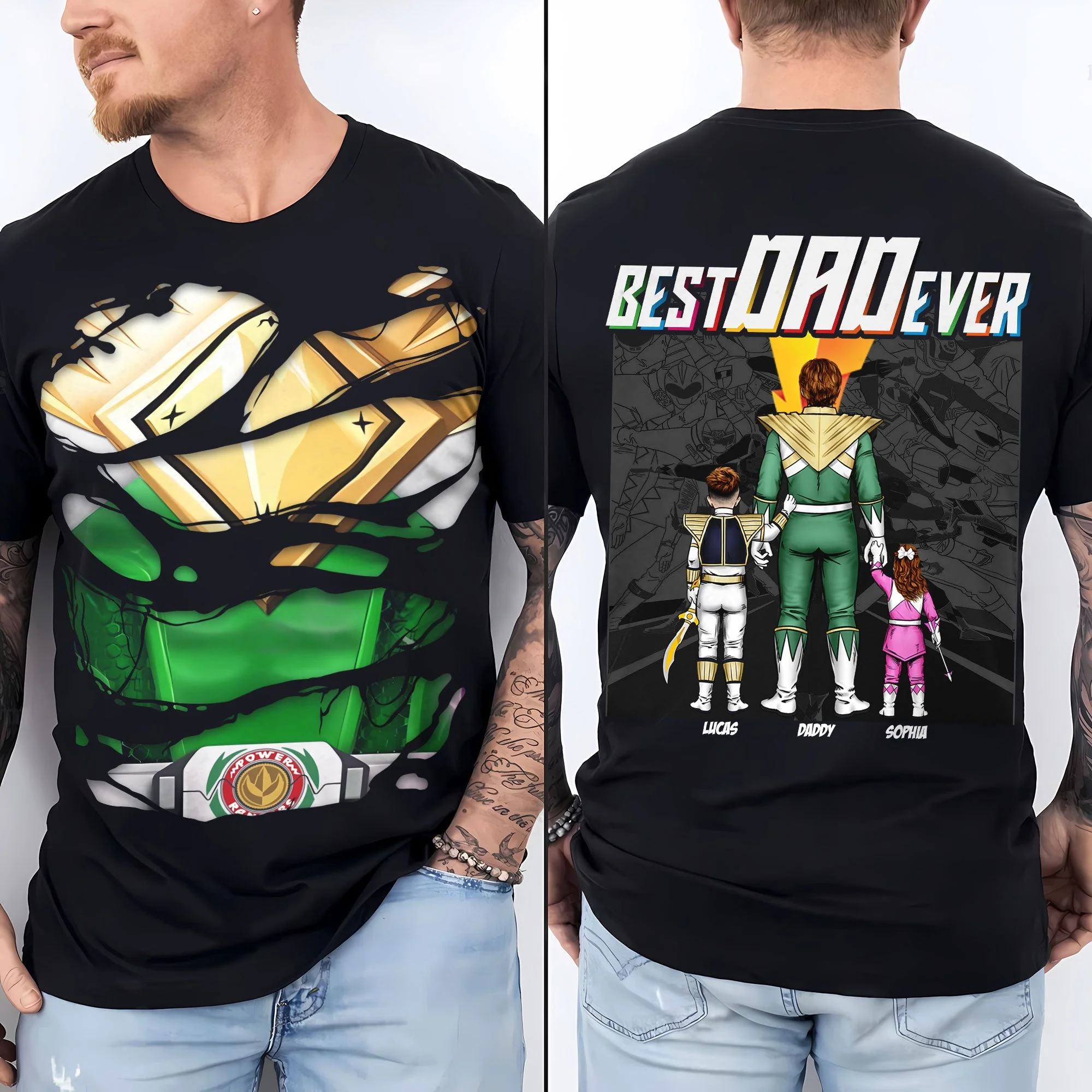Best Mighty Dad - Personalized Shirt - Gifts For Dad | CL21 - Image 2