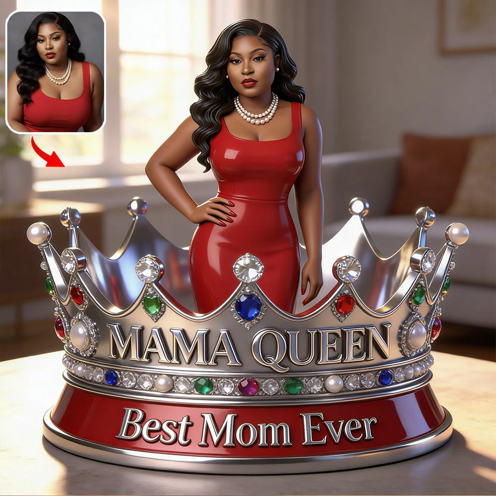 Best Mom Ever Queen- Personalized Mother Custom Shaped Acrylic Plaque - Gift For Mom