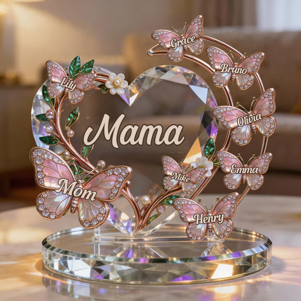 Best Mom Nana Mother Ever - Personalized Shape Acrylic Plaque - Gift For Mom, Grandma