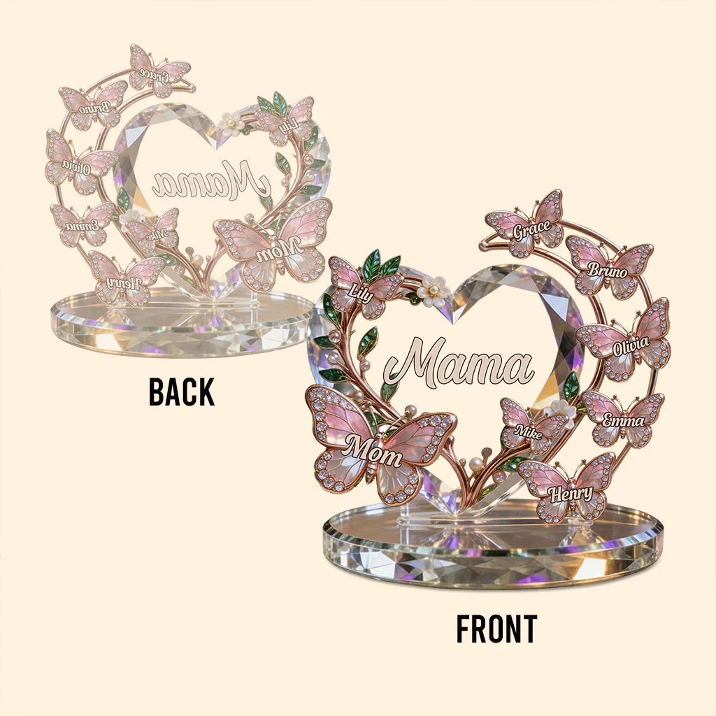 Best Mom Nana Mother Ever - Personalized Shape Acrylic Plaque - Gift For Mom, Grandma - Image 4