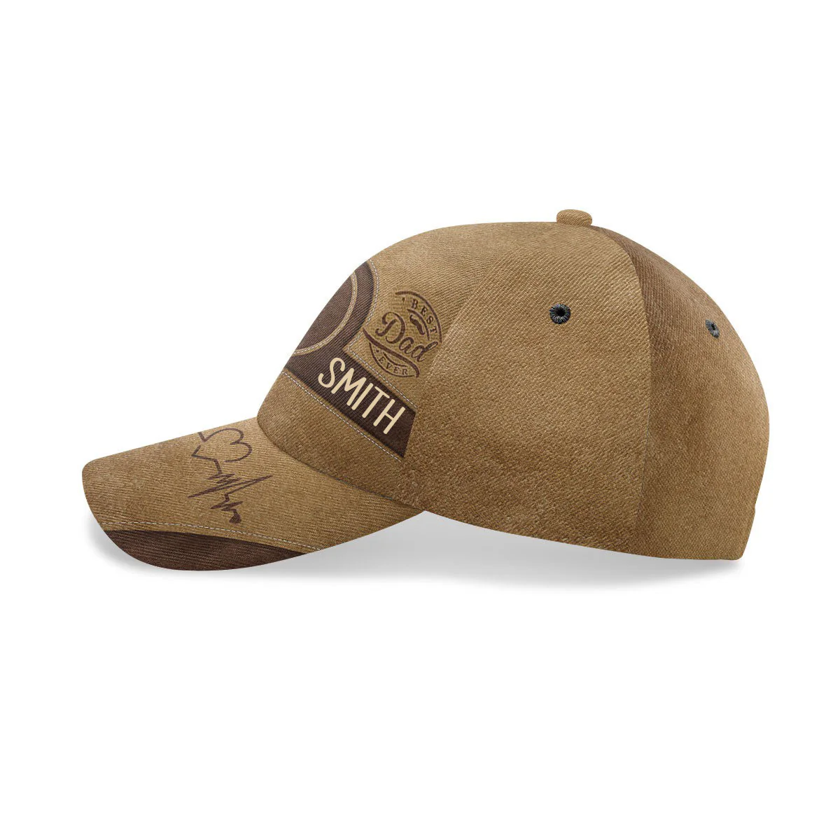 Best Papa Ever Heart - Personalized Classic Cap - Gift For Dad, Husband, Grandpa | GR29 HN02 - Image 4