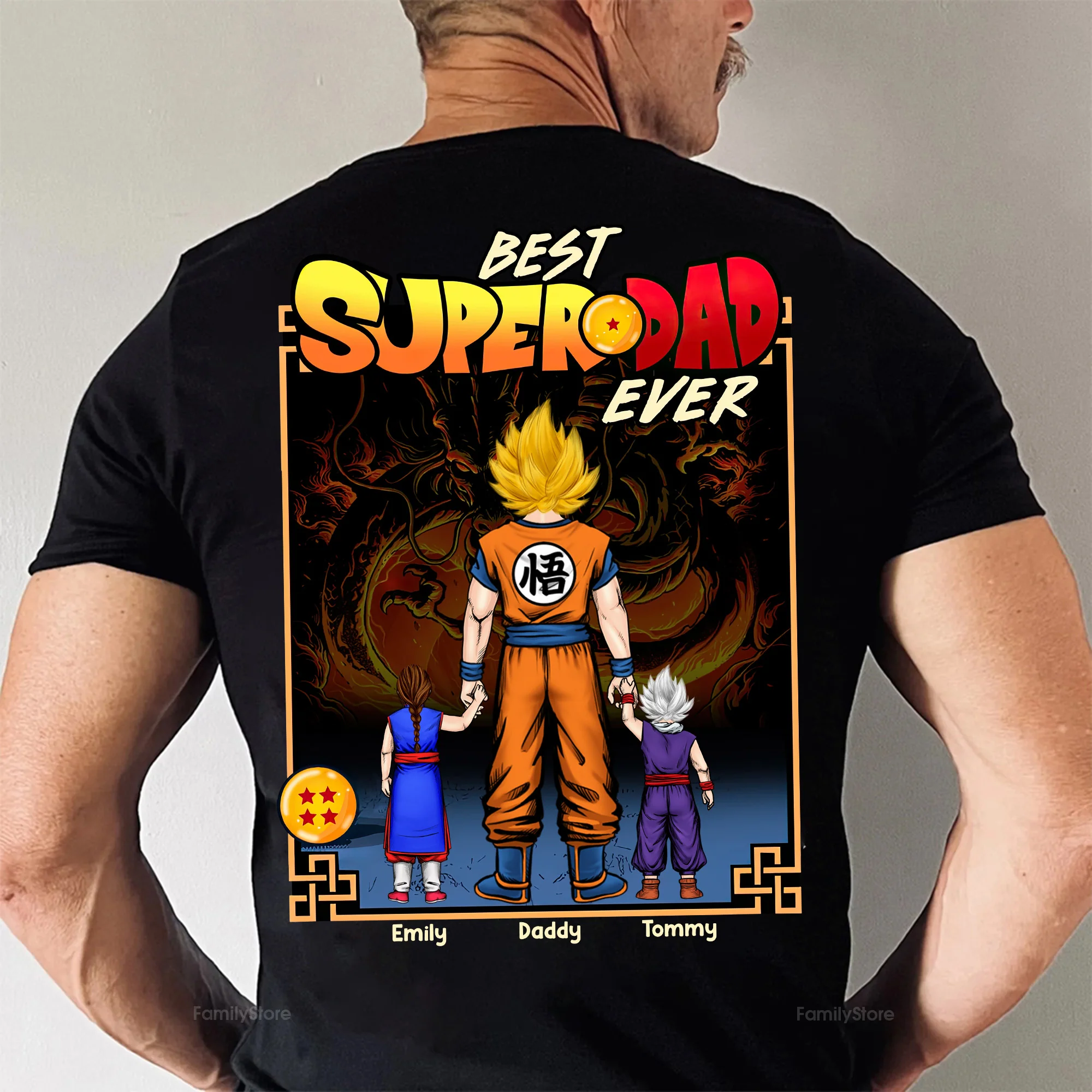 Best Super Dad Ever - Personalized Shirt - Gift for Dad - Image 3