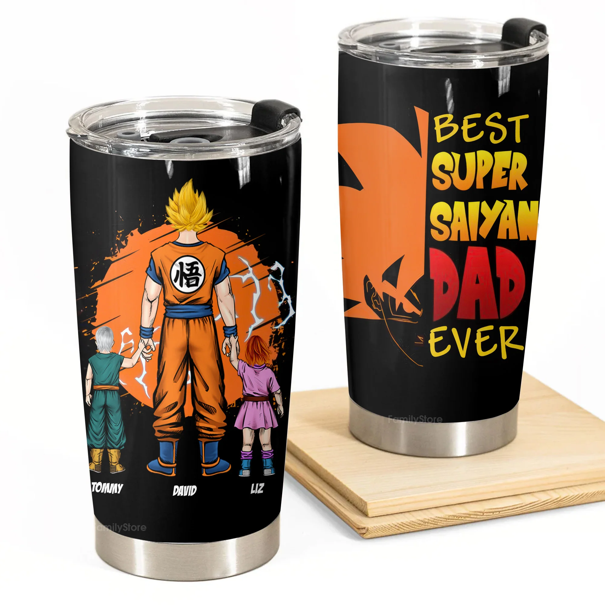 Best Super Dad Ever - Personalized Tumbler - Gift for Dad