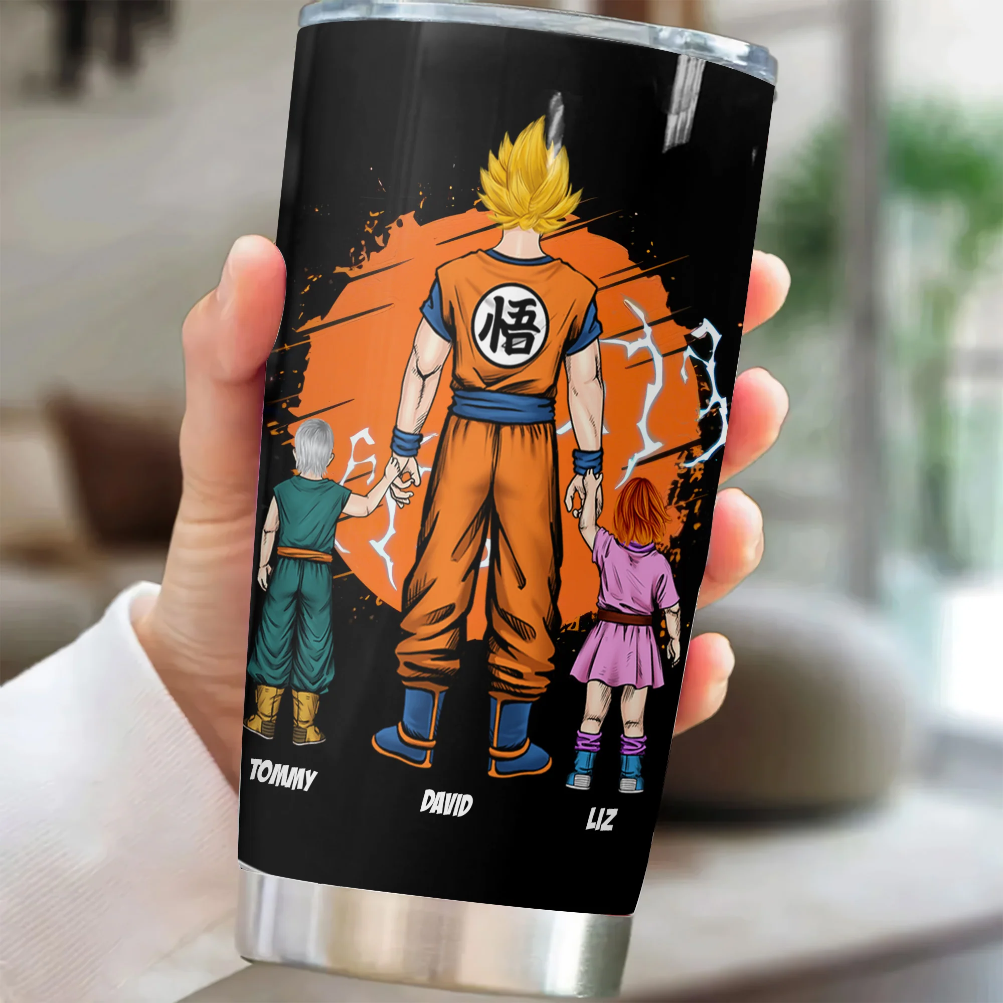 Best Super Dad Ever - Personalized Tumbler - Gift for Dad - Image 3