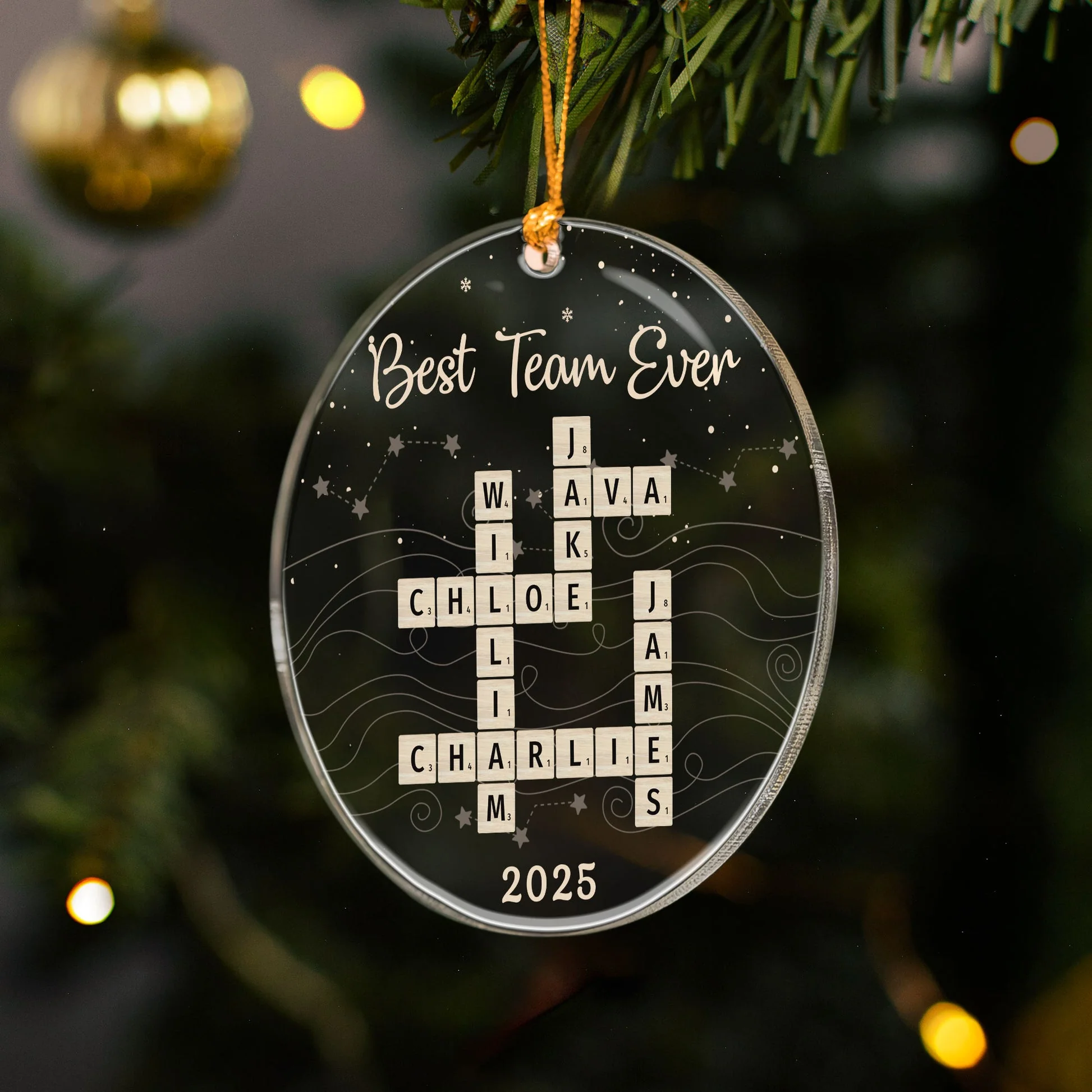Best Team Ever - Personalized Acrylic Ornament - Christmas Gift For Coworkers NL122 - Image 3