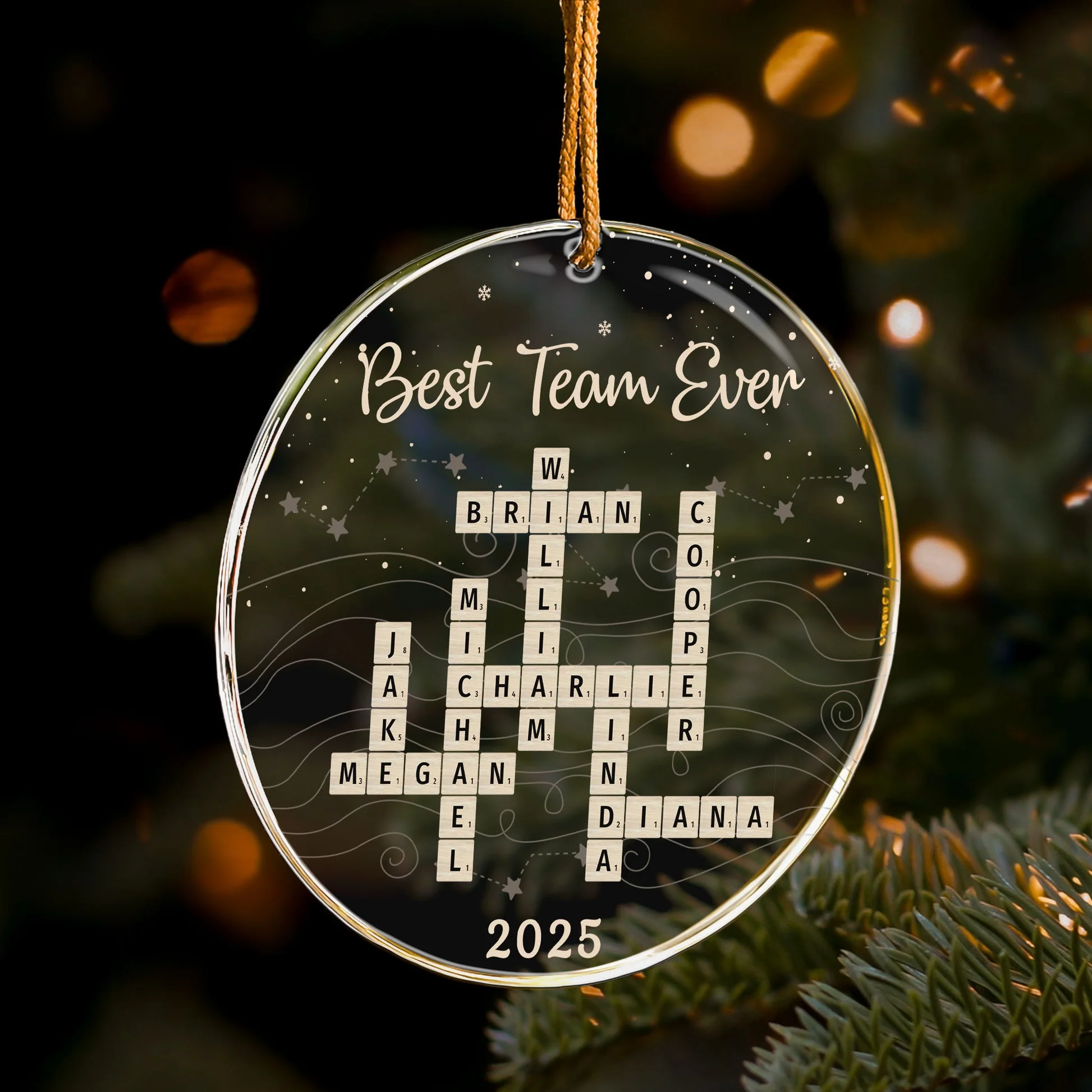Best Team Ever - Personalized Acrylic Ornament - Christmas Gift For Coworkers NL122 - Image 4