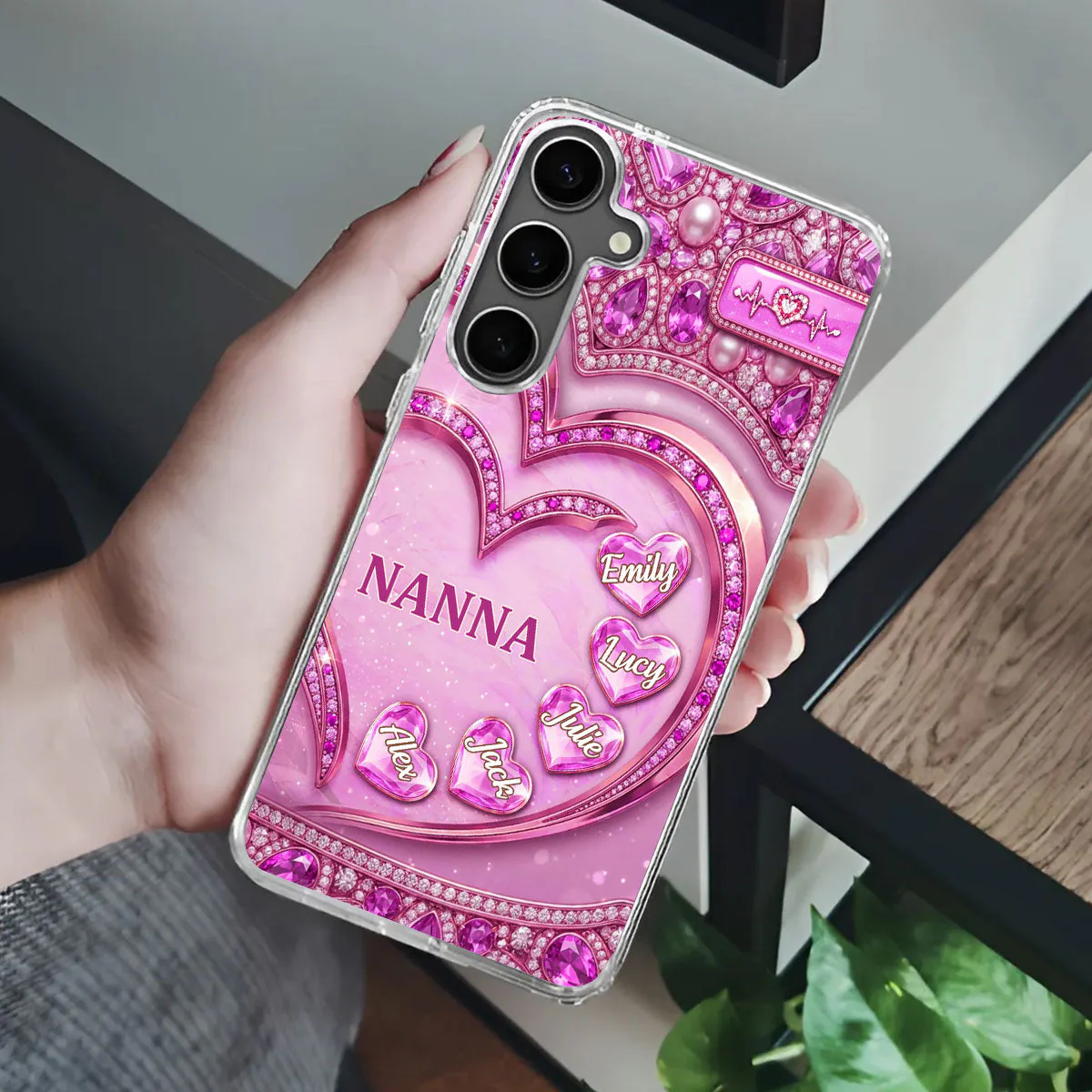 Big Heart Of Love - Personalized Silicone Phone Case - Christian Gift For Mom and Grandma BA01 - Image 4