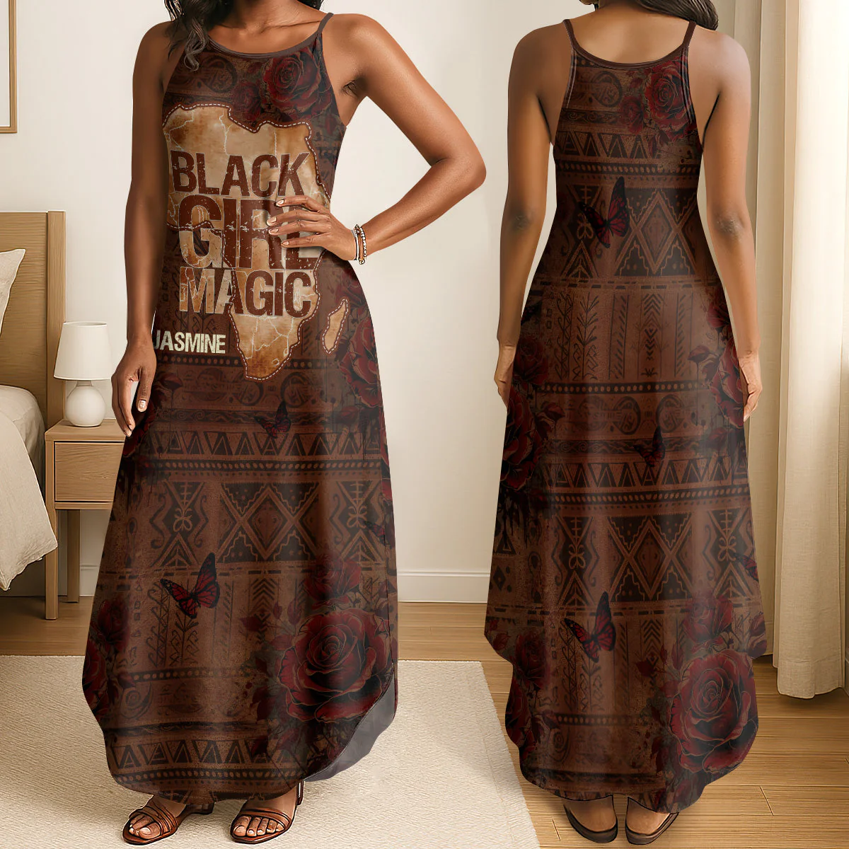 Black Girl Magic - Personalized Maxi Dress | HN02