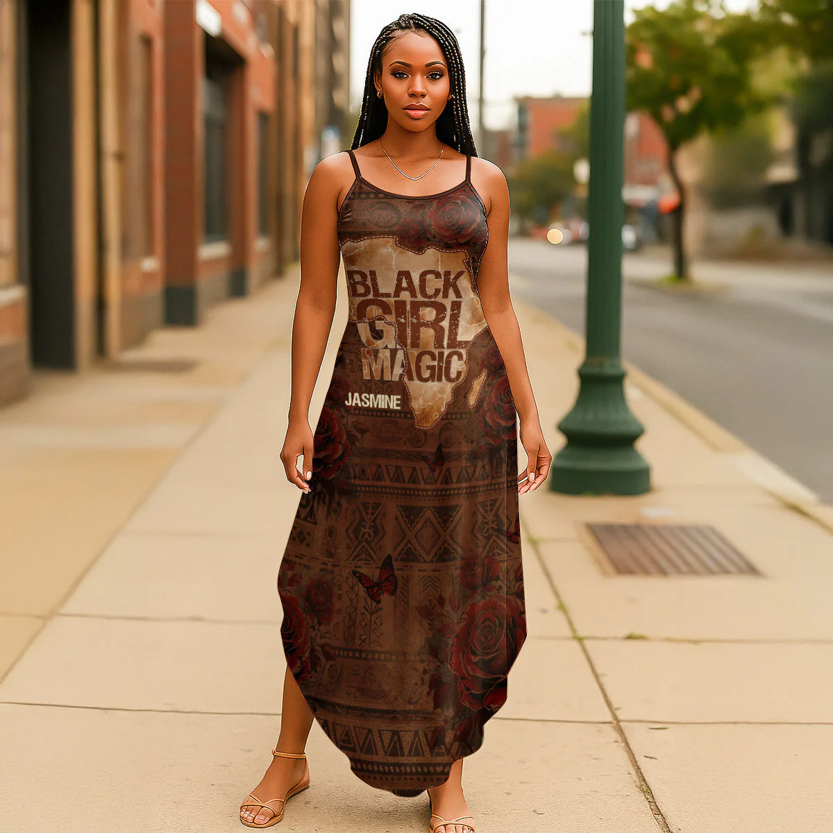 Black Girl Magic - Personalized Maxi Dress | HN02 - Image 5