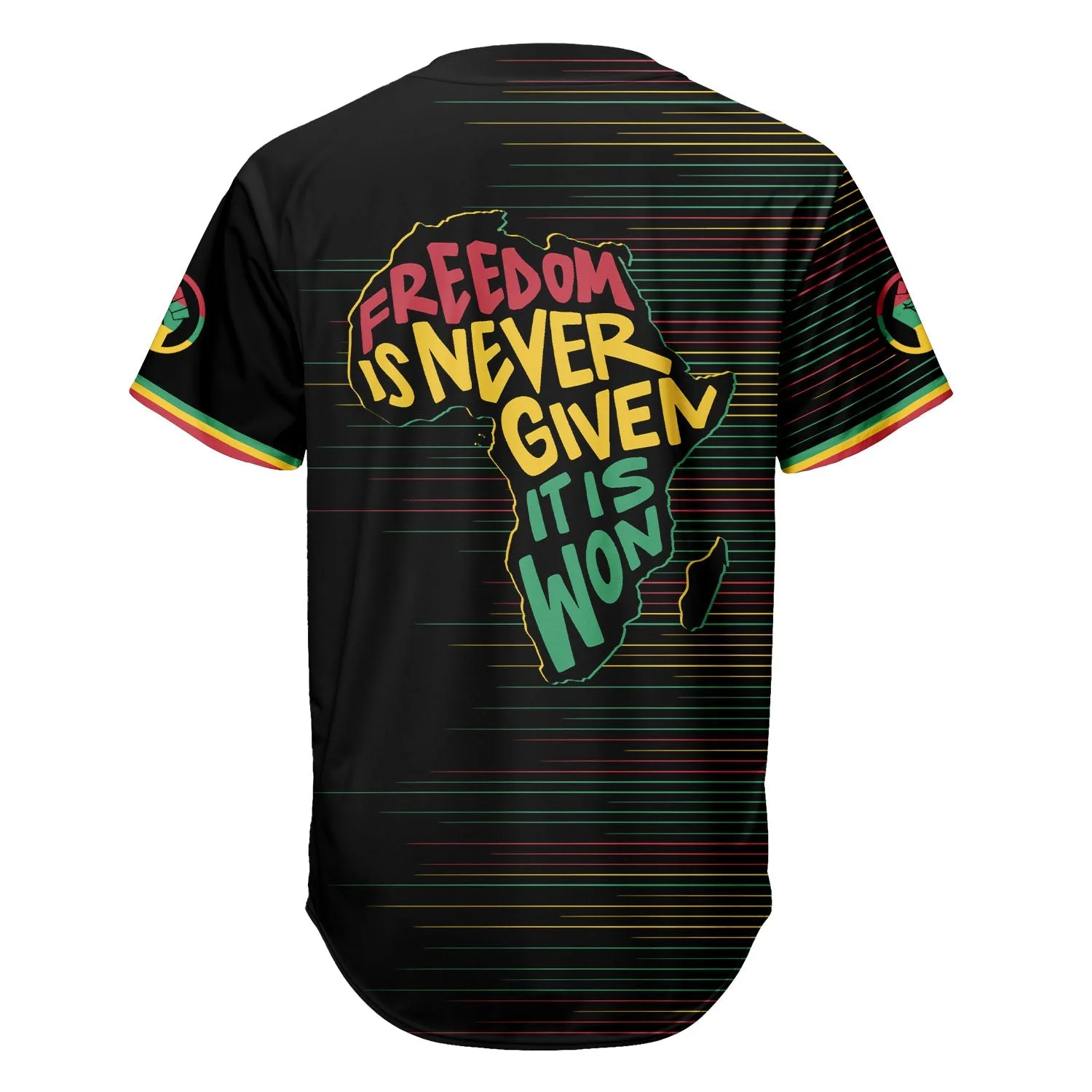 Black Power Won - African American Baseball Jersey - Gift for Black Dad, Grandpa, Husband - Image 4