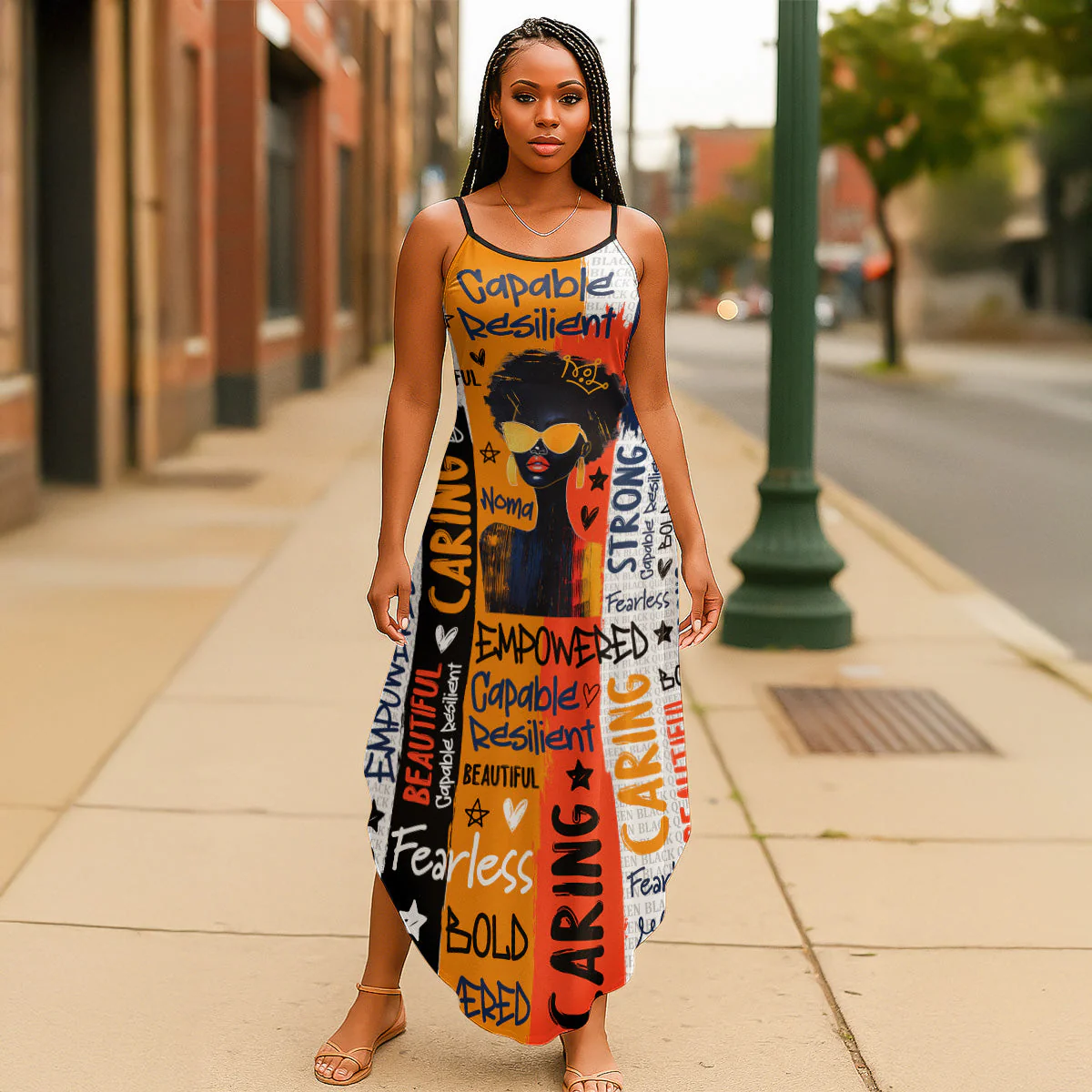 Black Queen Graffiti Style - Personalized Maxi Dress | HN02 - Image 6