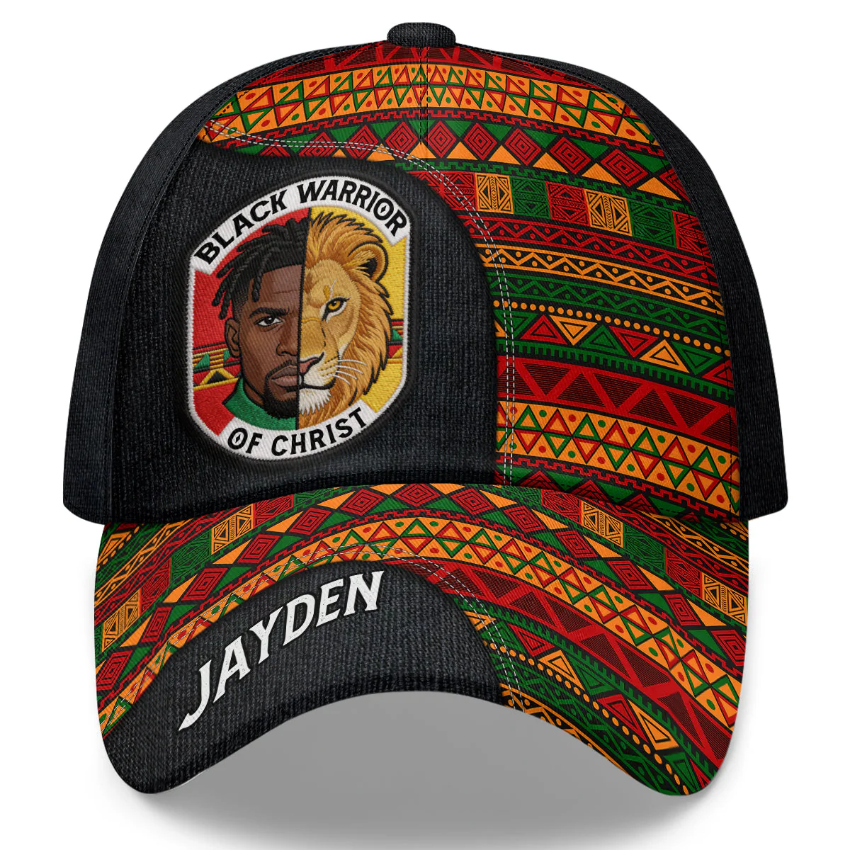 Black Warrior Of Christ -Personalized Classic Cap - Christian Gift For African Man BA01