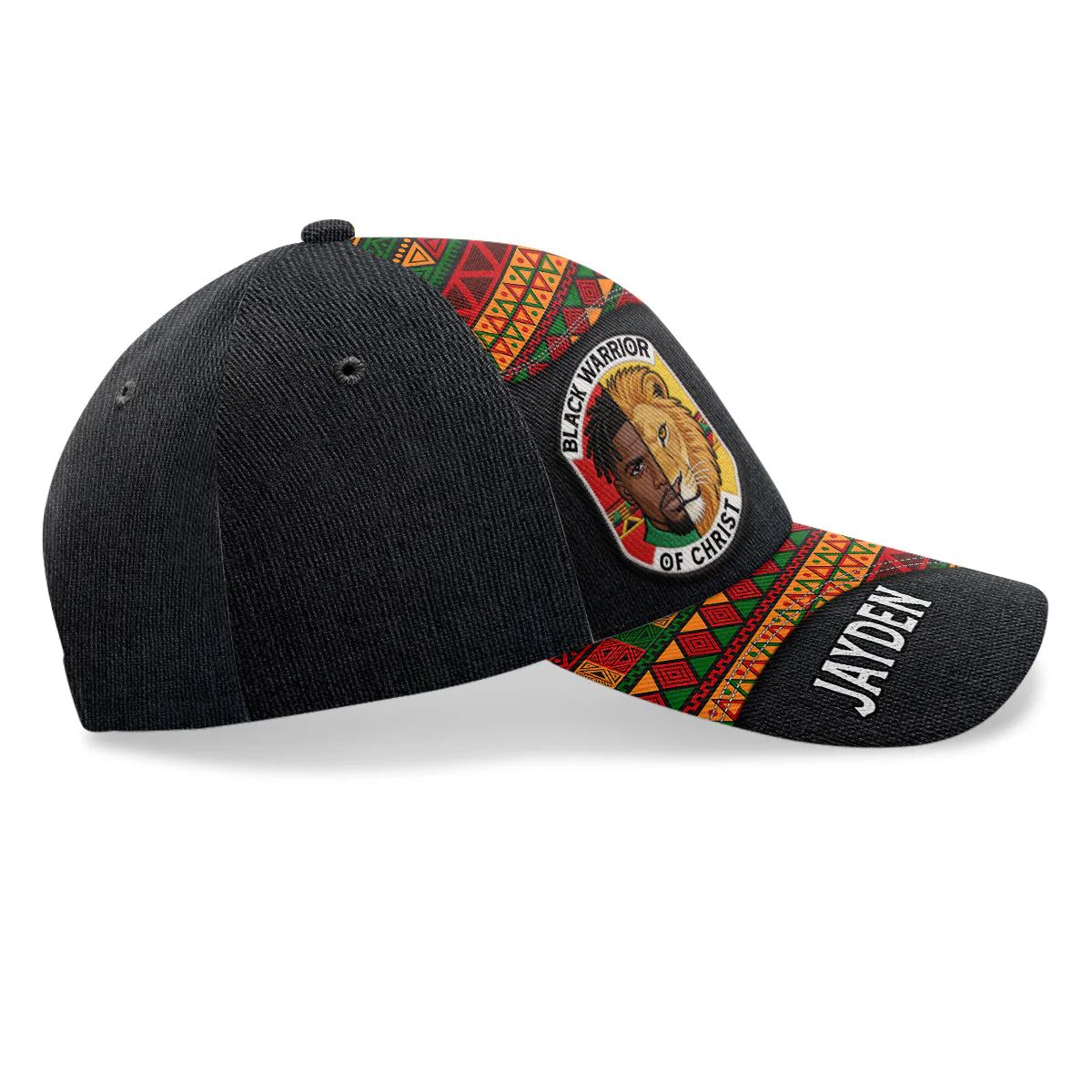 Black Warrior Of Christ -Personalized Classic Cap - Christian Gift For African Man BA01 - Image 4