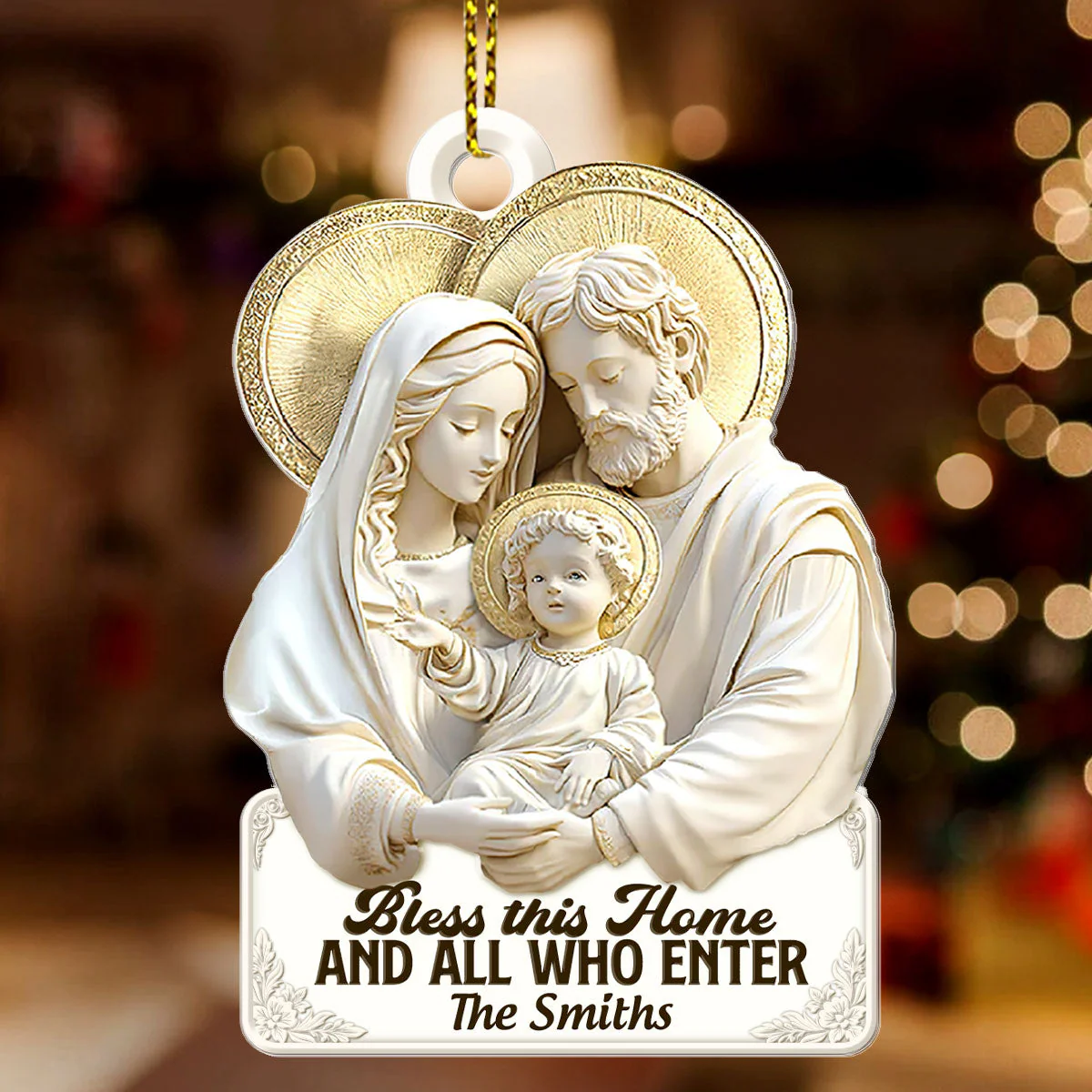 Bless This Home And All Who Enter - Personalized Acrylic Ornament TD118 - Image 2