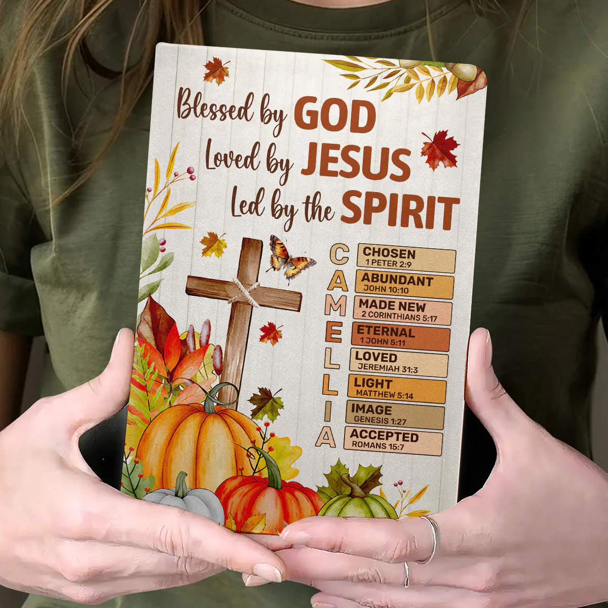 Blessed By God - Personalized Leather Cover Notebook TD118