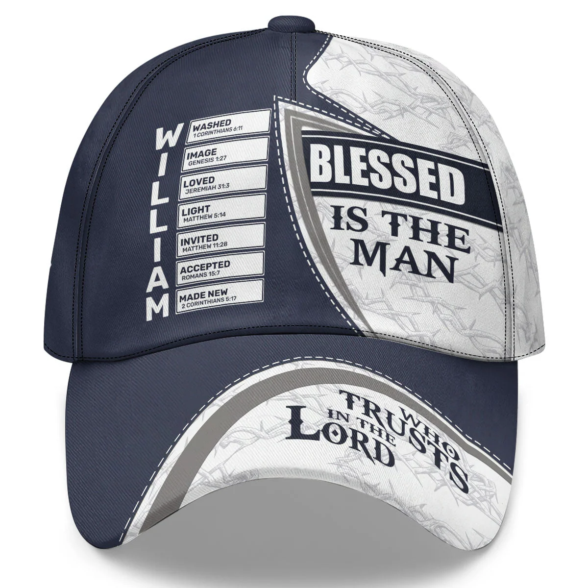 Blessed Is The Man Who Trusts In The Lord - Personalized Classic Cap TD118