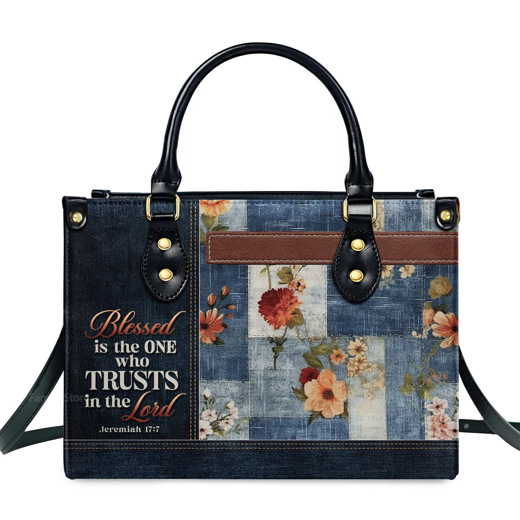 Blessed Is The One - Beautiful Personalized Leather Handbag - AT4081248 - Image 2