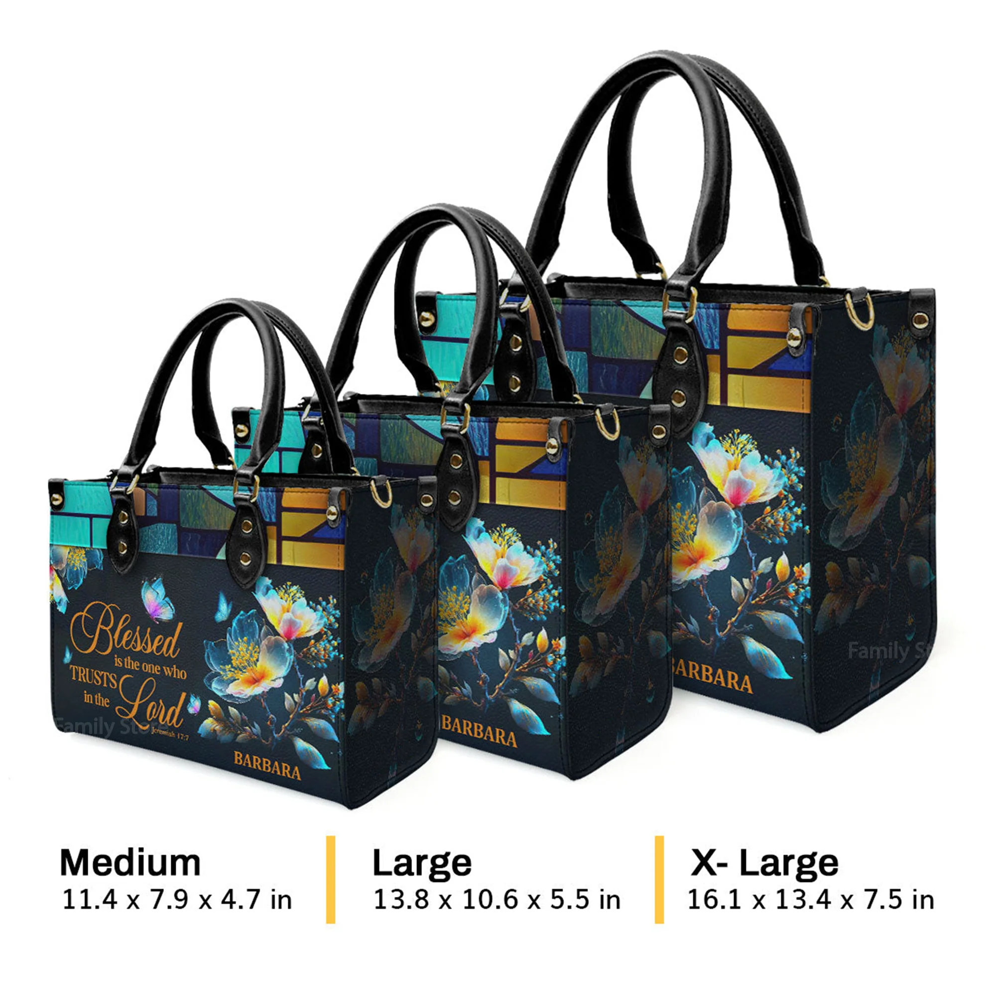 Blessed Is The One Who Trusts In The Lord Jeremiah 177 Spiritual - Unique Personalized Leather Handbag - AT4080928 - Image 4