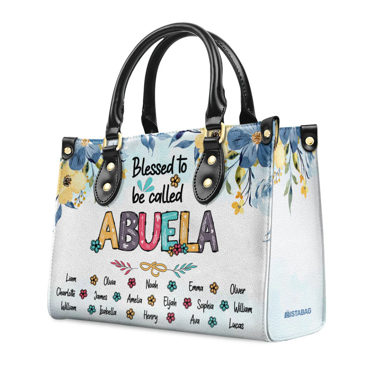 Blessed To Be Called Grandma - Personalized Leather Handbag - Birthday, Grandparents' Day Gift For Grandma, Nana, Gigi, Glamma | PT - Image 5