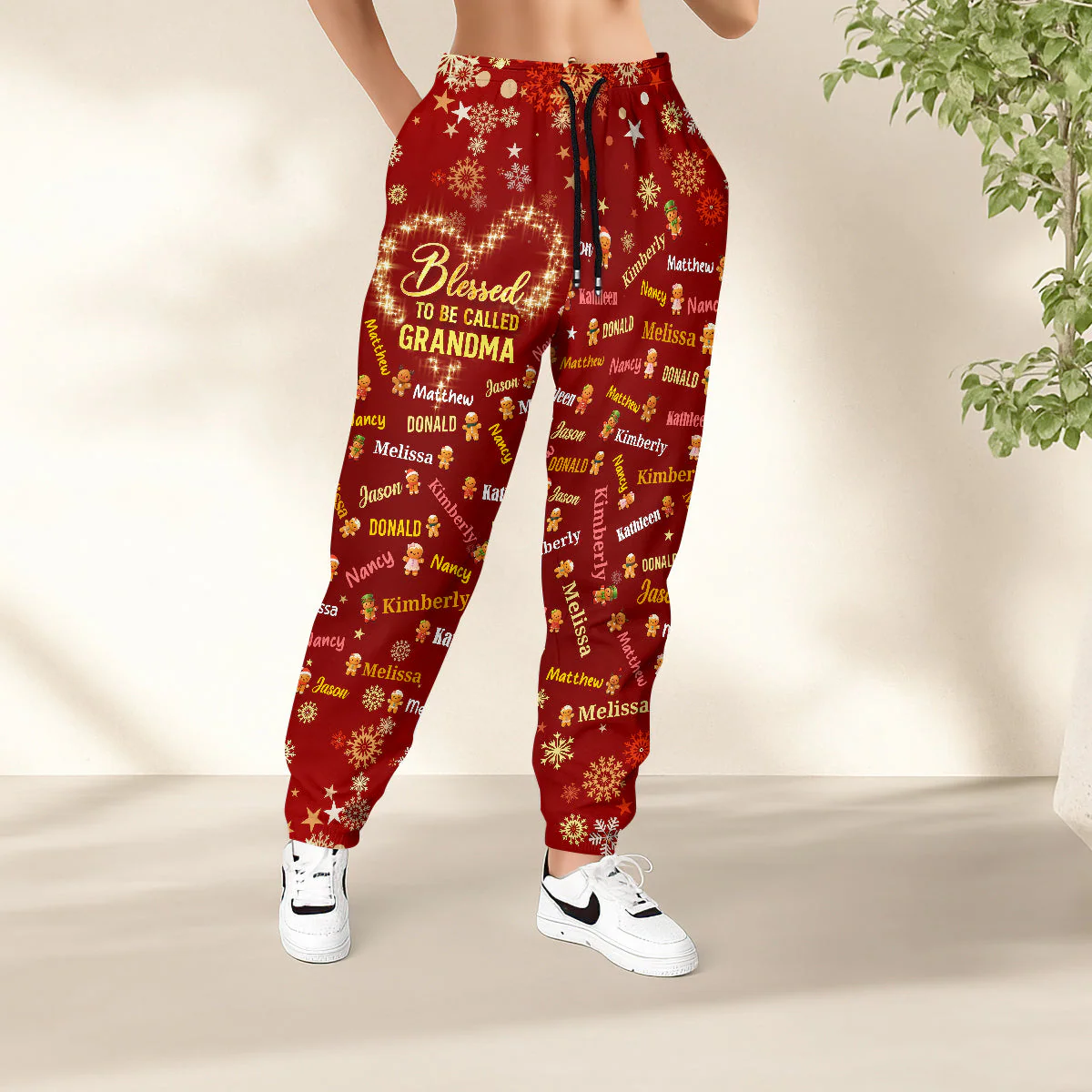 Blessed To Be Called Grandma - Personalized Sweatpants - Gift for Christmas HL128 - Image 3