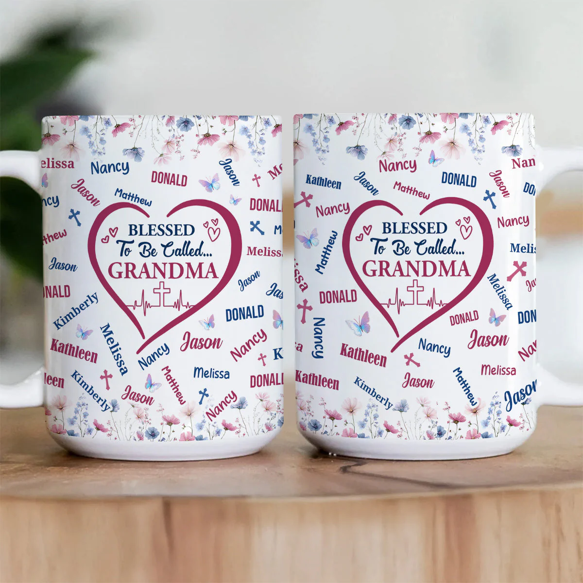 Blessed To Be Called Grandma -Personalized Mug - Christian Gift For Grandma BA01 - Image 3
