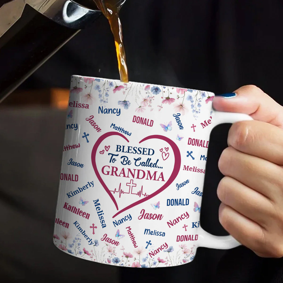 Blessed To Be Called Grandma -Personalized Mug - Christian Gift For Grandma BA01 - Image 5