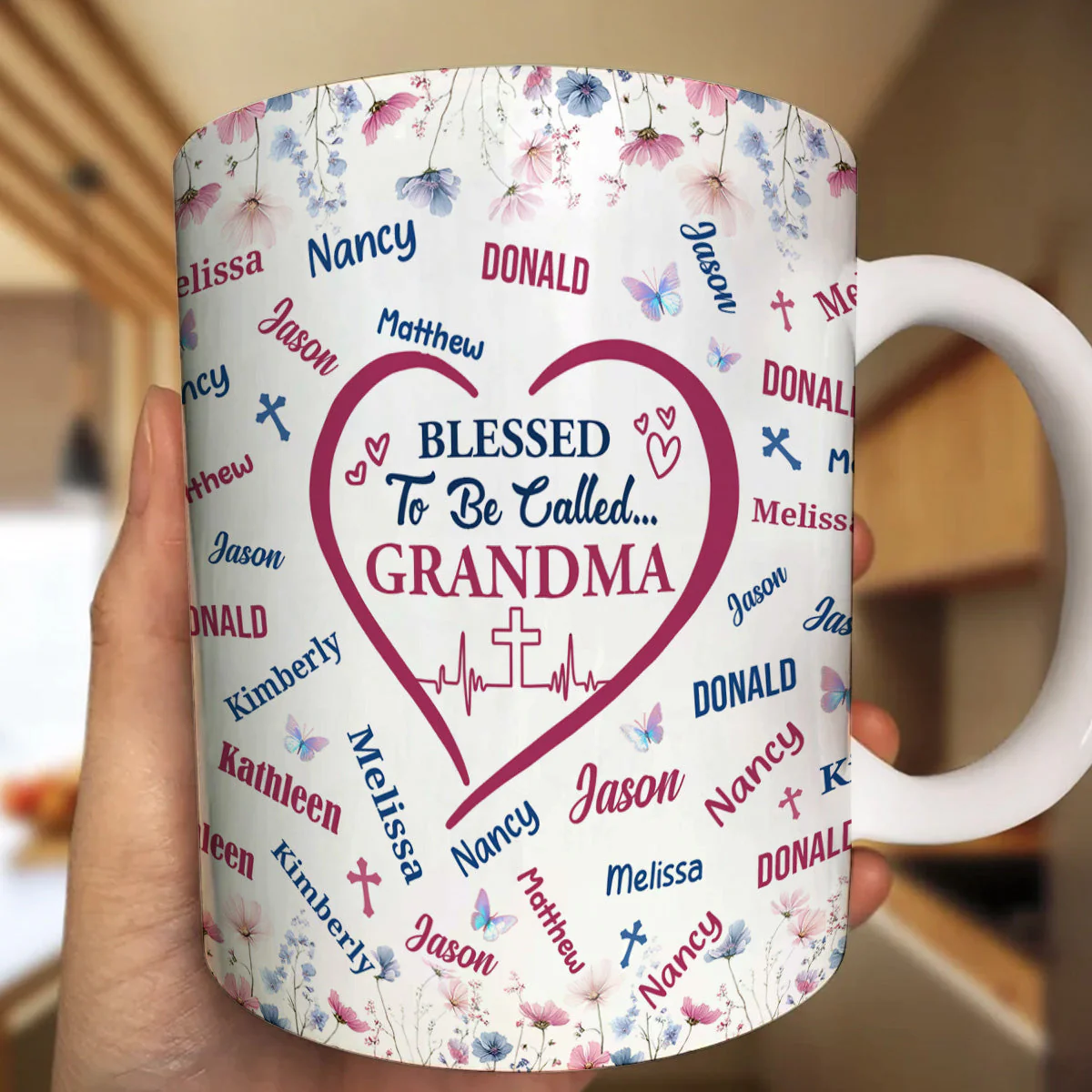 Blessed To Be Called Grandma -Personalized Mug - Christian Gift For Grandma BA01 - Image 6