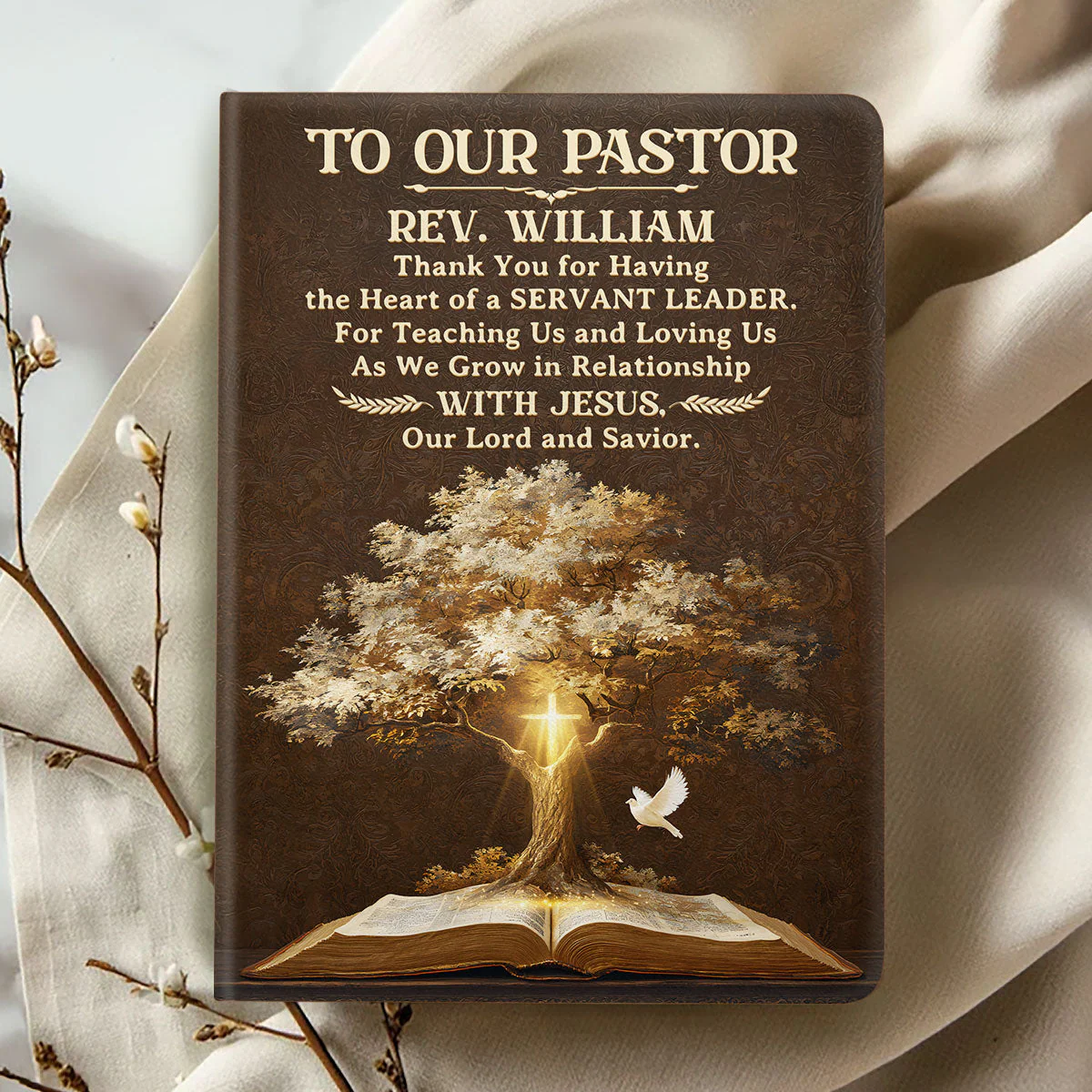 Blessed To Have You - Personalized Leather Cover Notebook TD118 - Image 2