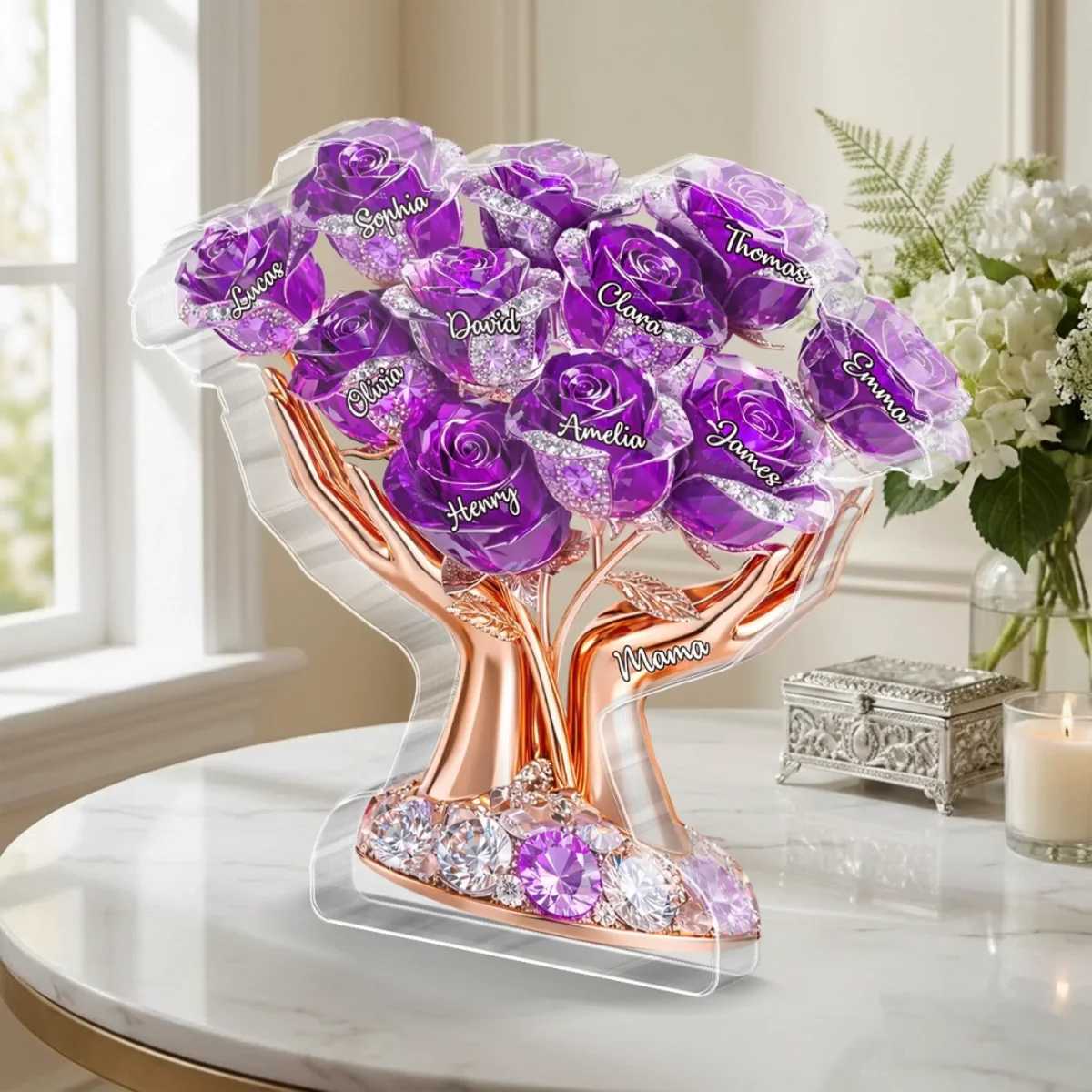 Blessed With The Best Mama - Personalized Shape Acrylic Plaque - Gift For Mom, Grandma HN02 - Image 2