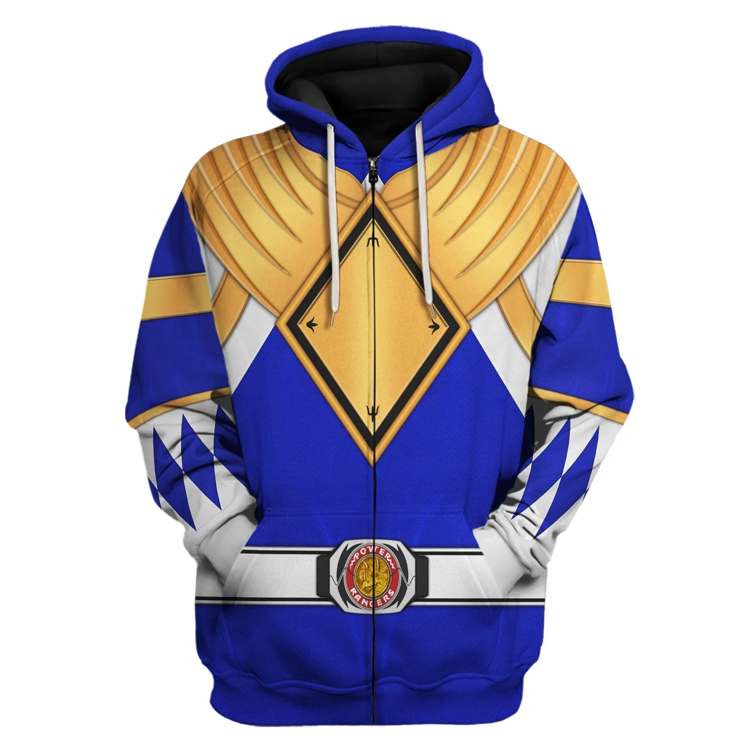 Blue Ranger Dragon Shield  Mighty Morphin Power Ranger - Hoodie Set, Sweatshirt, Sweatpants - PRHS25 - Image 4