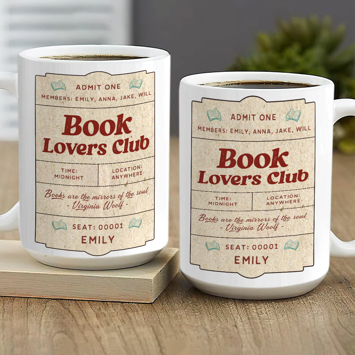 Book Lovers Club - Personalized Ceramic Mug - Gift For Book Lovers HH01 - Image 3
