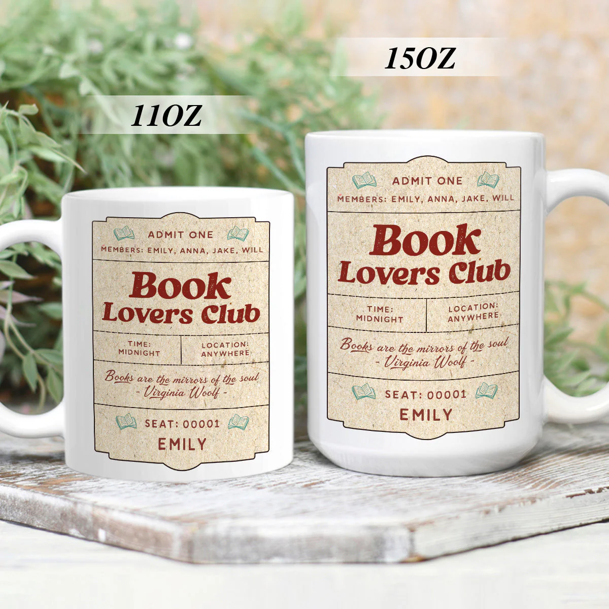 Book Lovers Club - Personalized Ceramic Mug - Gift For Book Lovers HH01 - Image 4