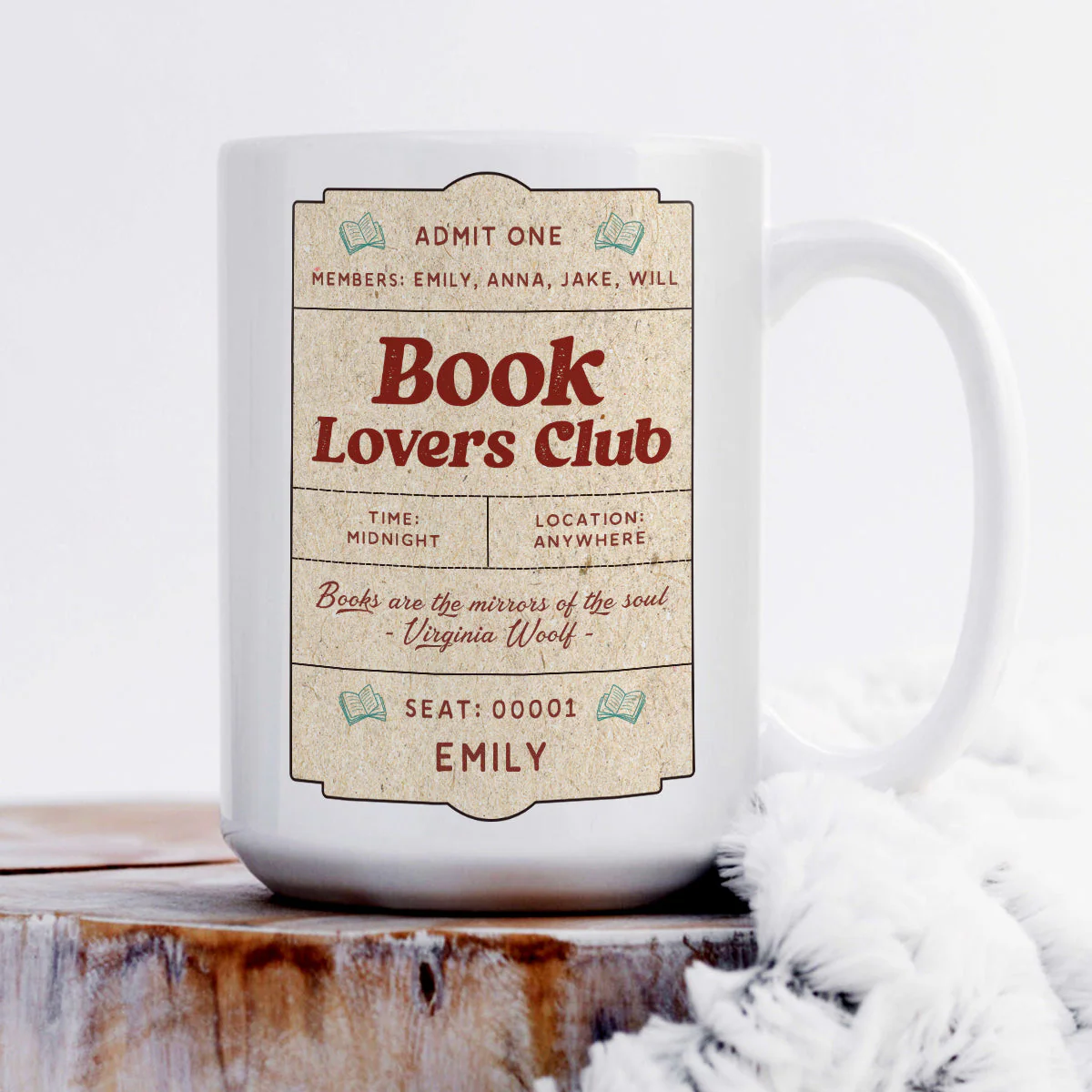 Book Lovers Club - Personalized Ceramic Mug - Gift For Book Lovers HH01 - Image 5