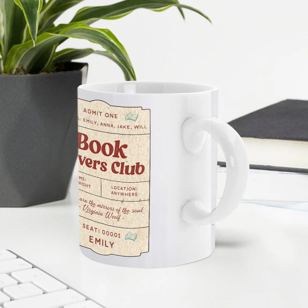 Book Lovers Club - Personalized Ceramic Mug - Gift For Book Lovers HH01 - Image 7