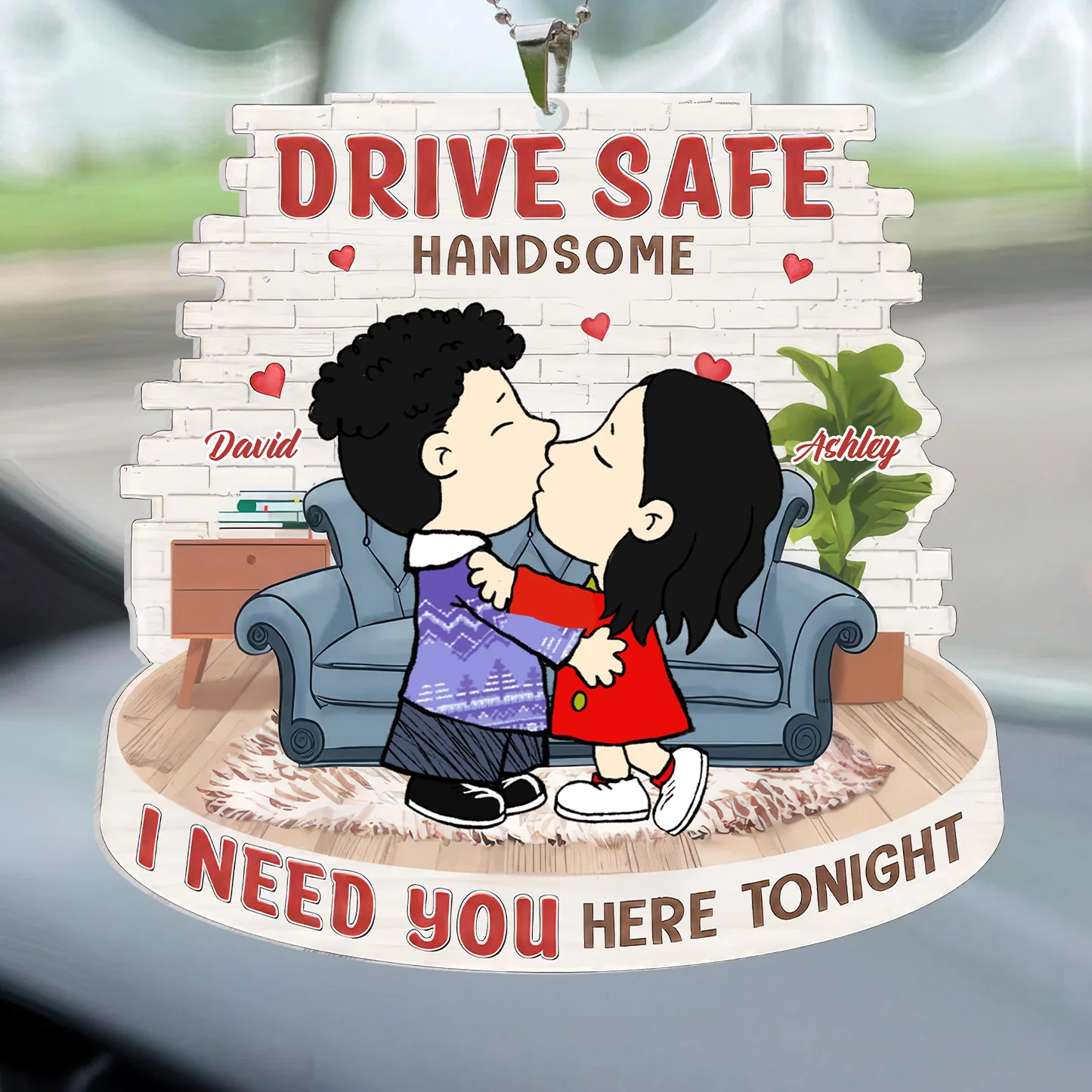 Born To Drive Peanut - Personalized Car Ornament - Gift For Couple, Husband Wife - GR9 NH96
