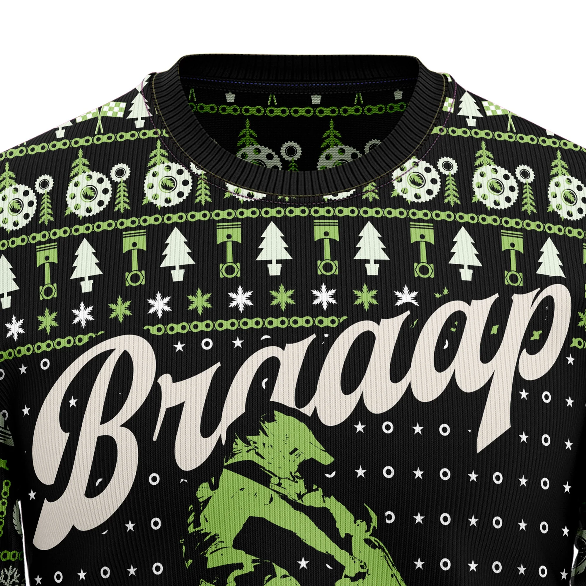 Braaap Moto - Funny Ugly Christmas Sweater For Men And Women - Image 2