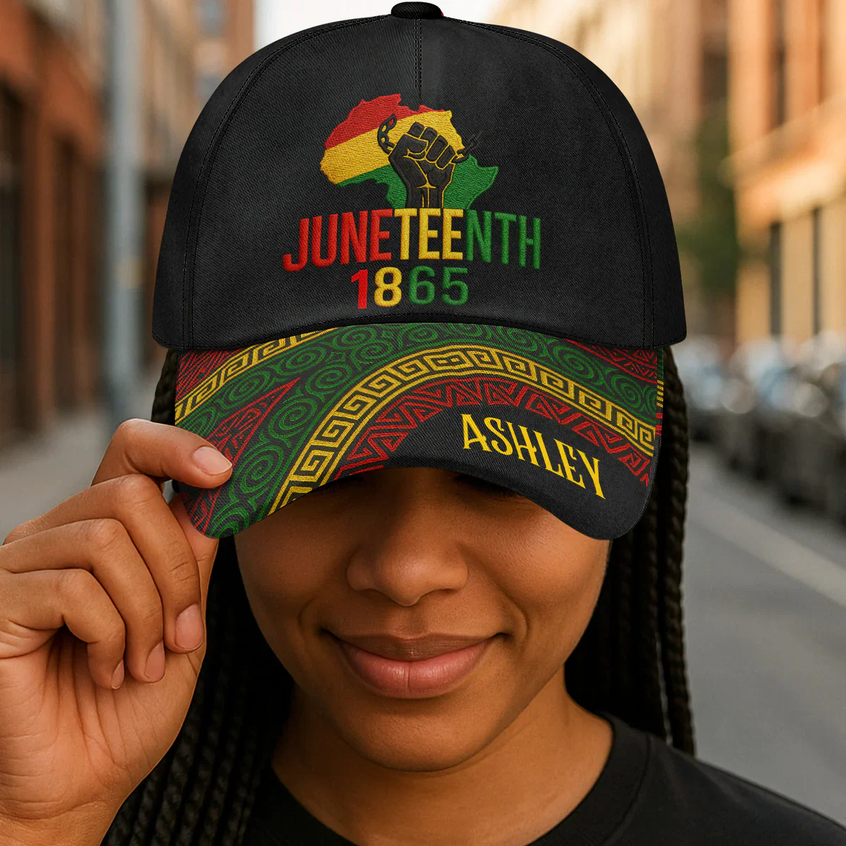 Breaking Every Chain - Personalized Classic Cap - Juneteenth, Black Pride - Image 2