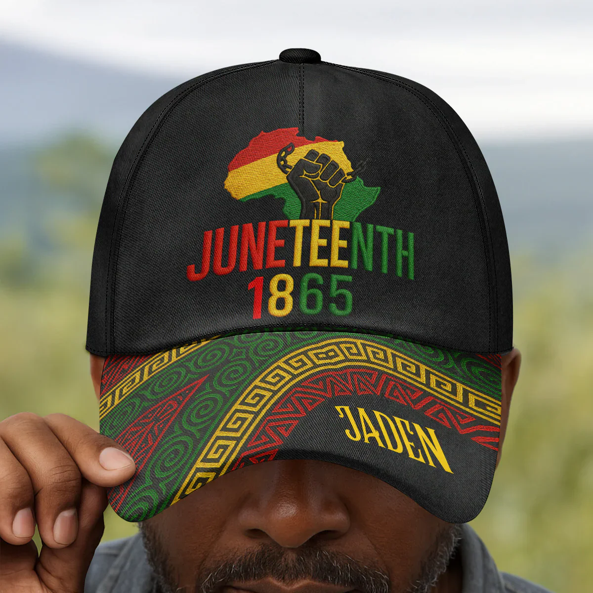 Breaking Every Chain - Personalized Classic Cap - Juneteenth, Black Pride - Image 3