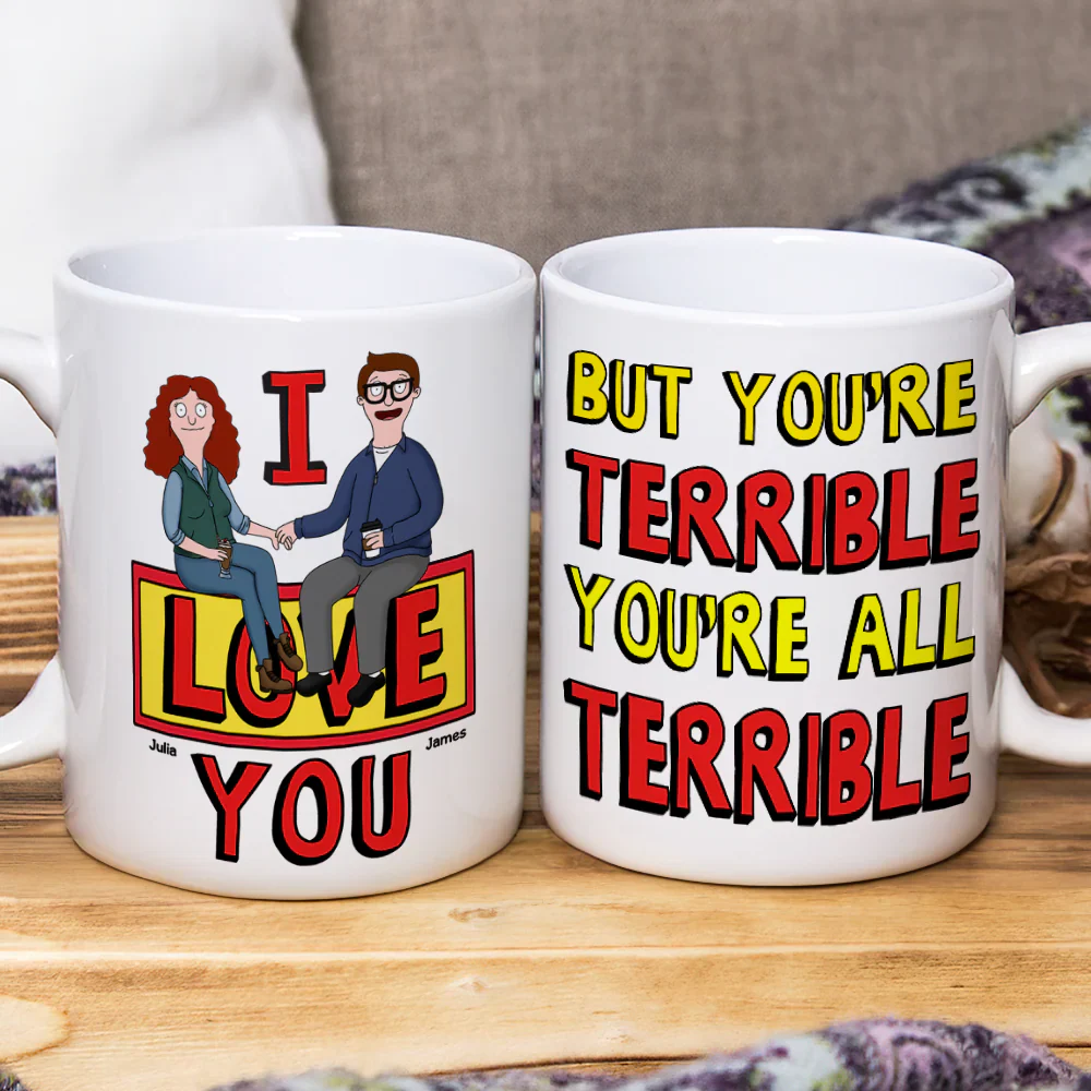 Burger Couple Funny- Personalized Mug - Gift For Couple, Husband Wife, Anniversary | CL55 - Image 3