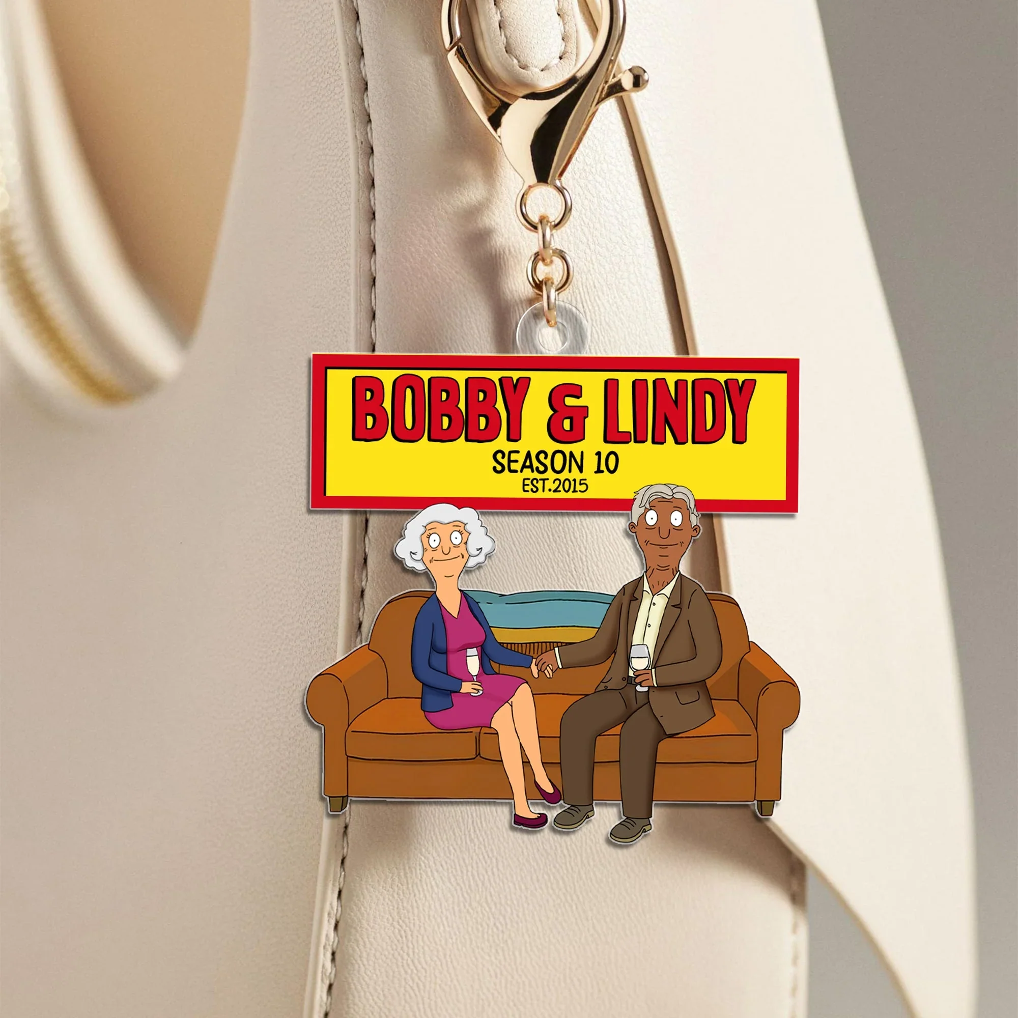 Burger Couple- Personalized Key Chain - Gift For Couple, Husband Wife, Anniversary | CL55
