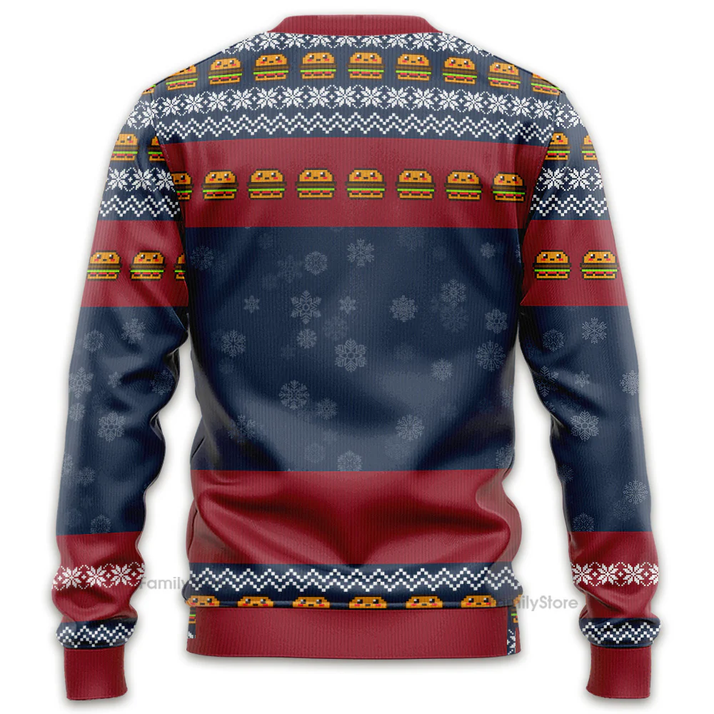 Burgers A Juicy Delicious Christmas - Personalized Ugly Sweater - Gifts For Family | CL54 TD118 - Image 5