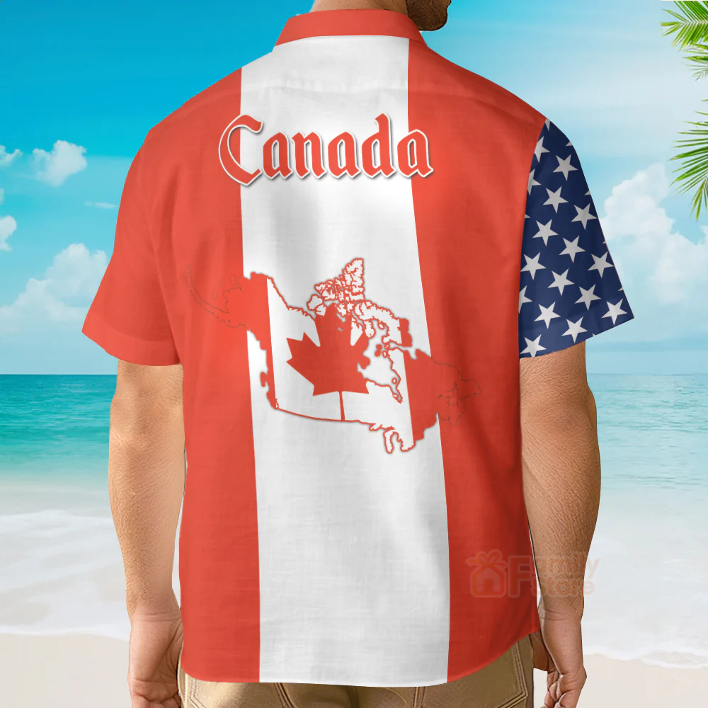 Canada Flag Red Aloha Hawaiian Shirts For Men And For Women - Image 4