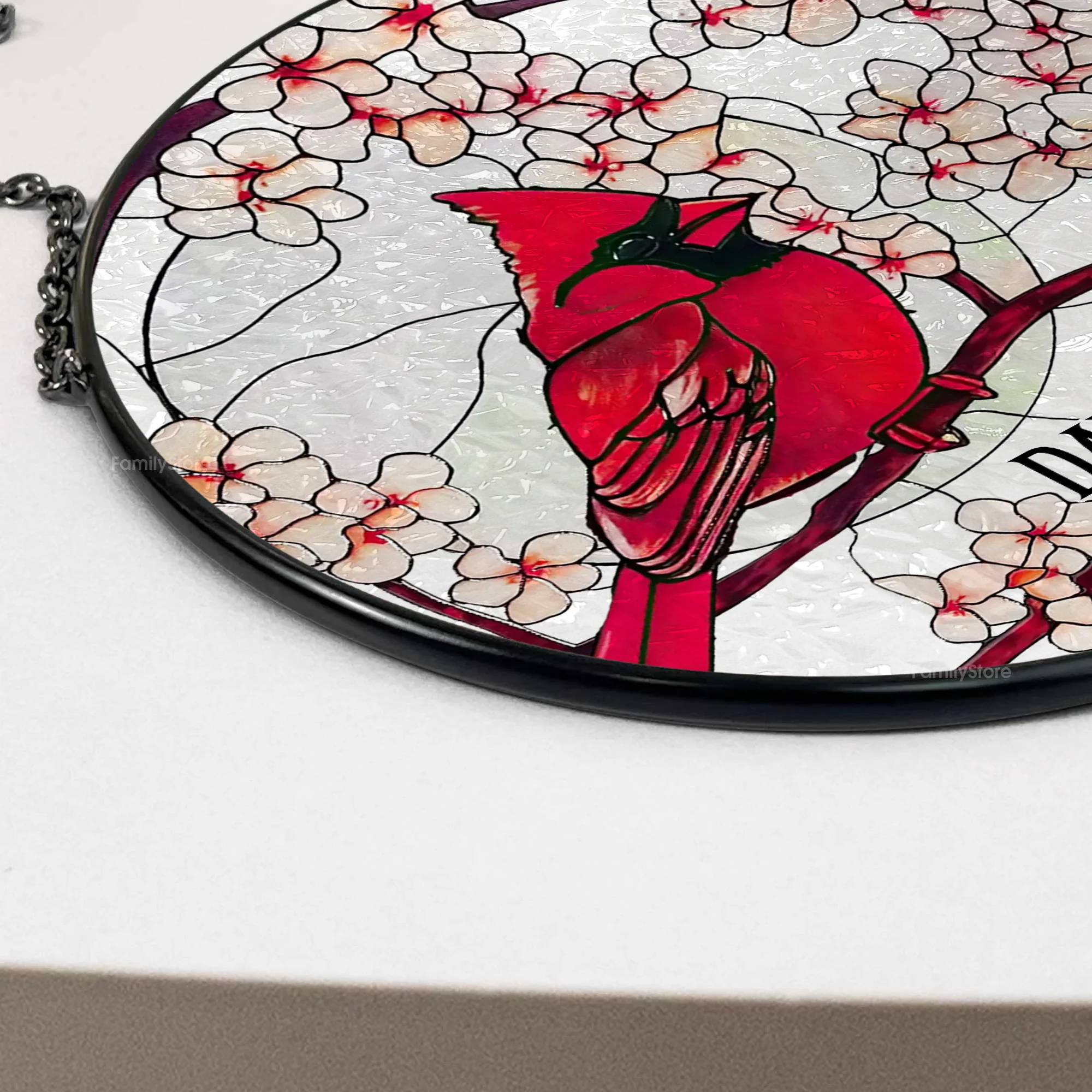 Cardinals Appear When Angels Are Near - Memorial Gift - Personalized Stained Glass Window Hanging Suncatcher NA94 - Image 4