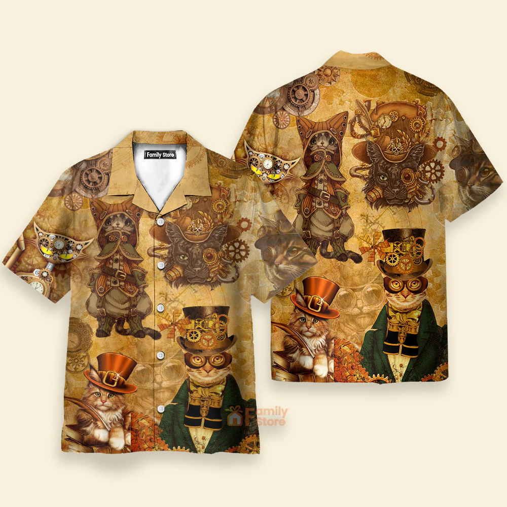 Cat Luxury Style - Hawaiian Shirt - Image 4