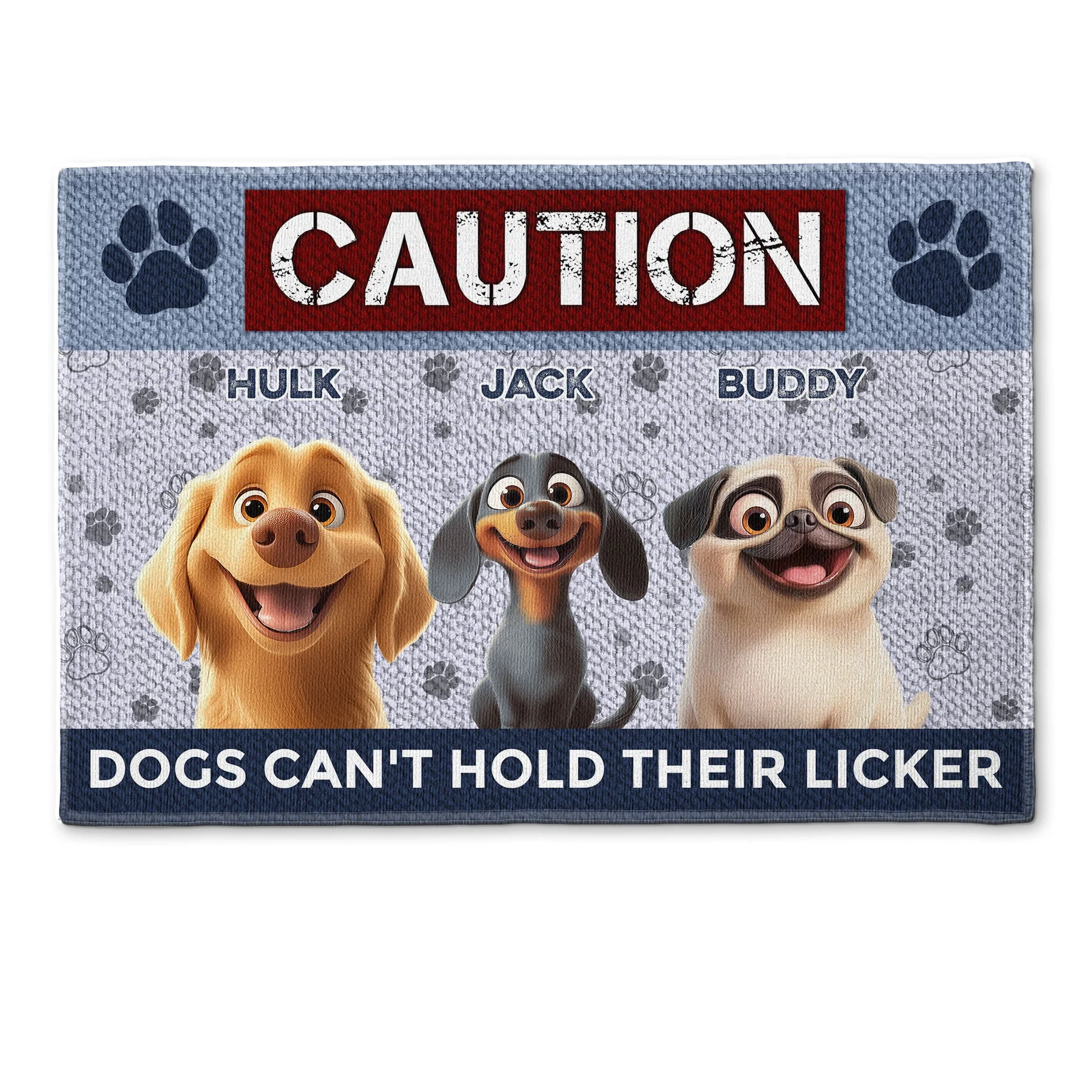 Caution Dogs Can't Hold Their Licker - Personalized Doormat - Gift for Pet Owners, Pet Lovers, Dog Mom, Dog Dad | CLP15 NH96 - Image 4