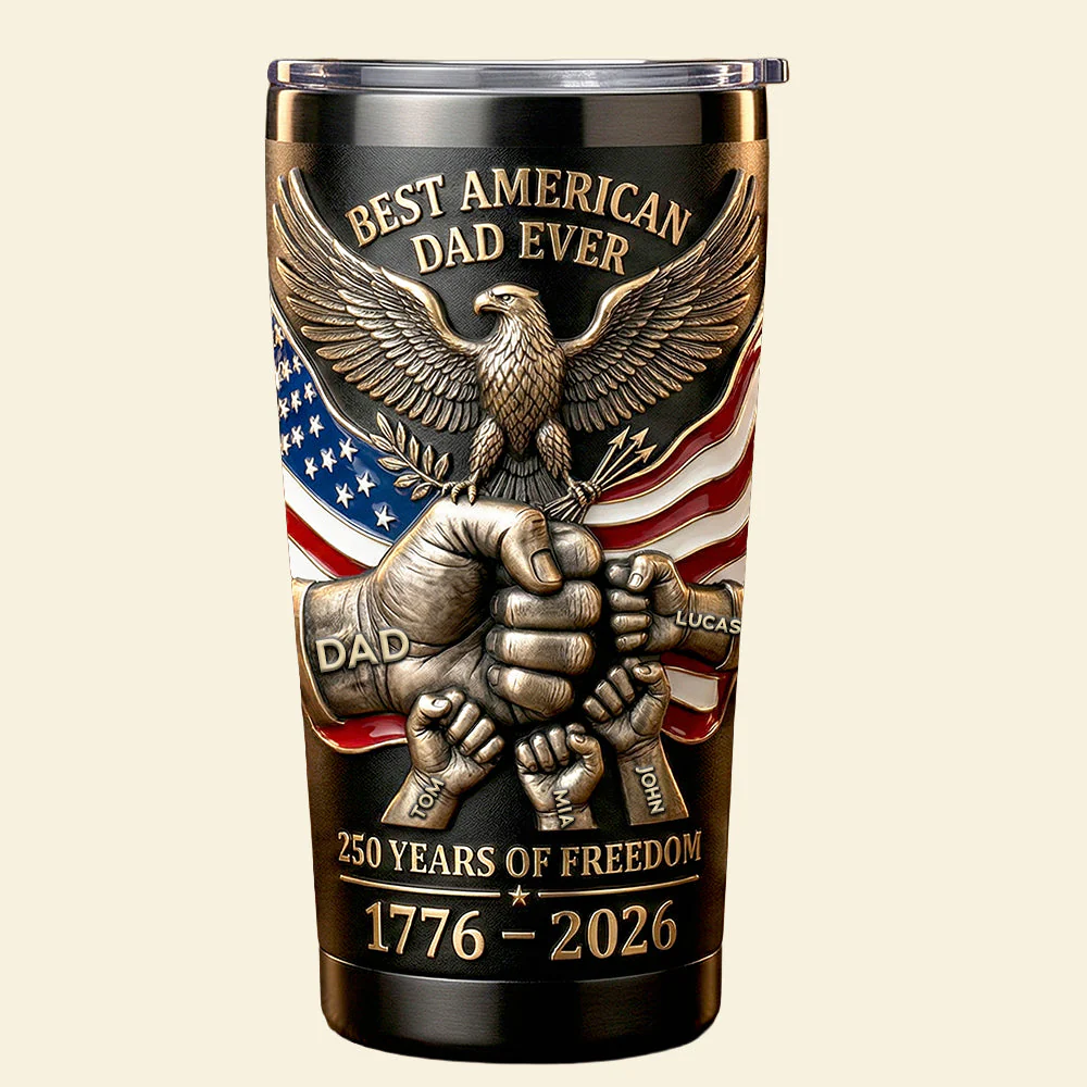 Celebrate 250 Years Of Freedom - Personalized Tumbler - Gifts For Dad - Image 4