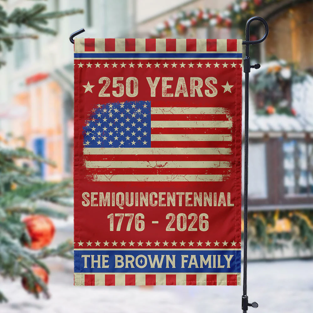 Celebrate 250th Anniversary United States - Personalized Flag - Patriotic Gift For Family HN02 - Image 3