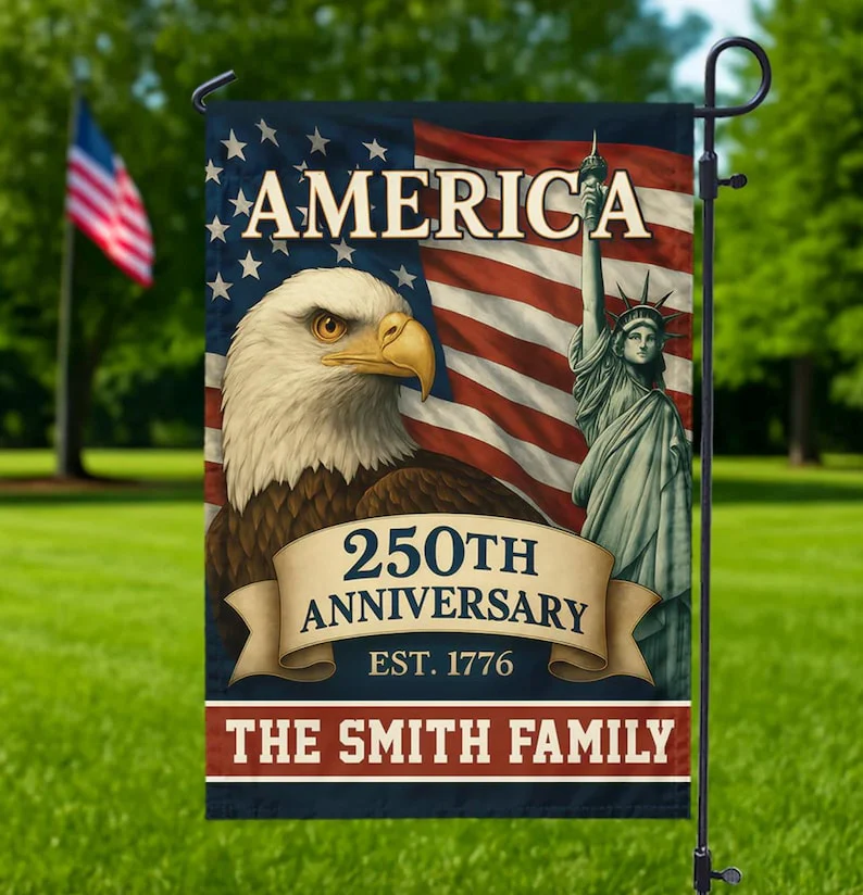 Celebrate America 250th Anniversary Est 1776 Flag - Gift For Patriotic, Veterans | HN02 - Image 4