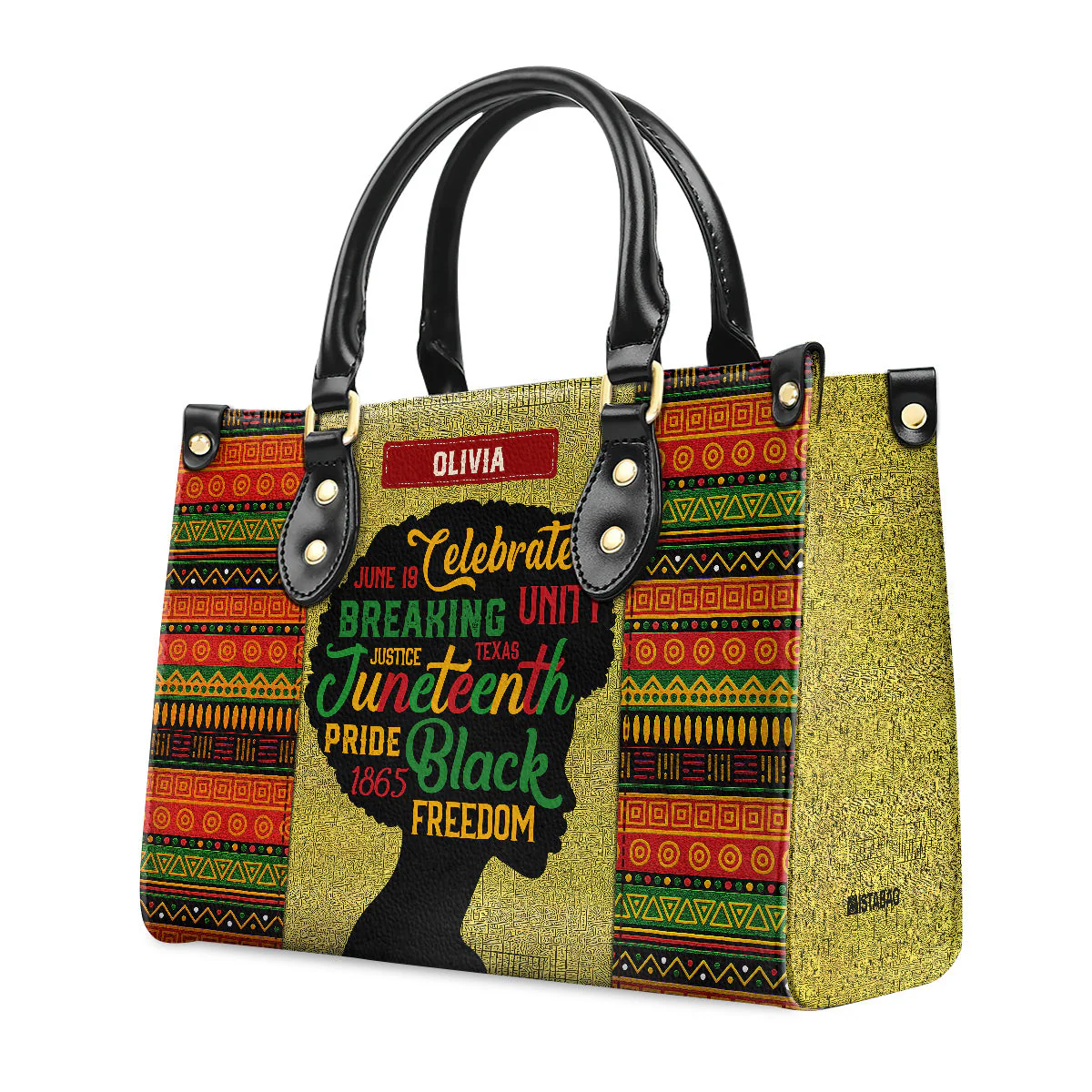 Celebrate Juneteenth Black Women Pride - Personalized Leather Handbag - Gift For Black Queen HD95 - Image 5